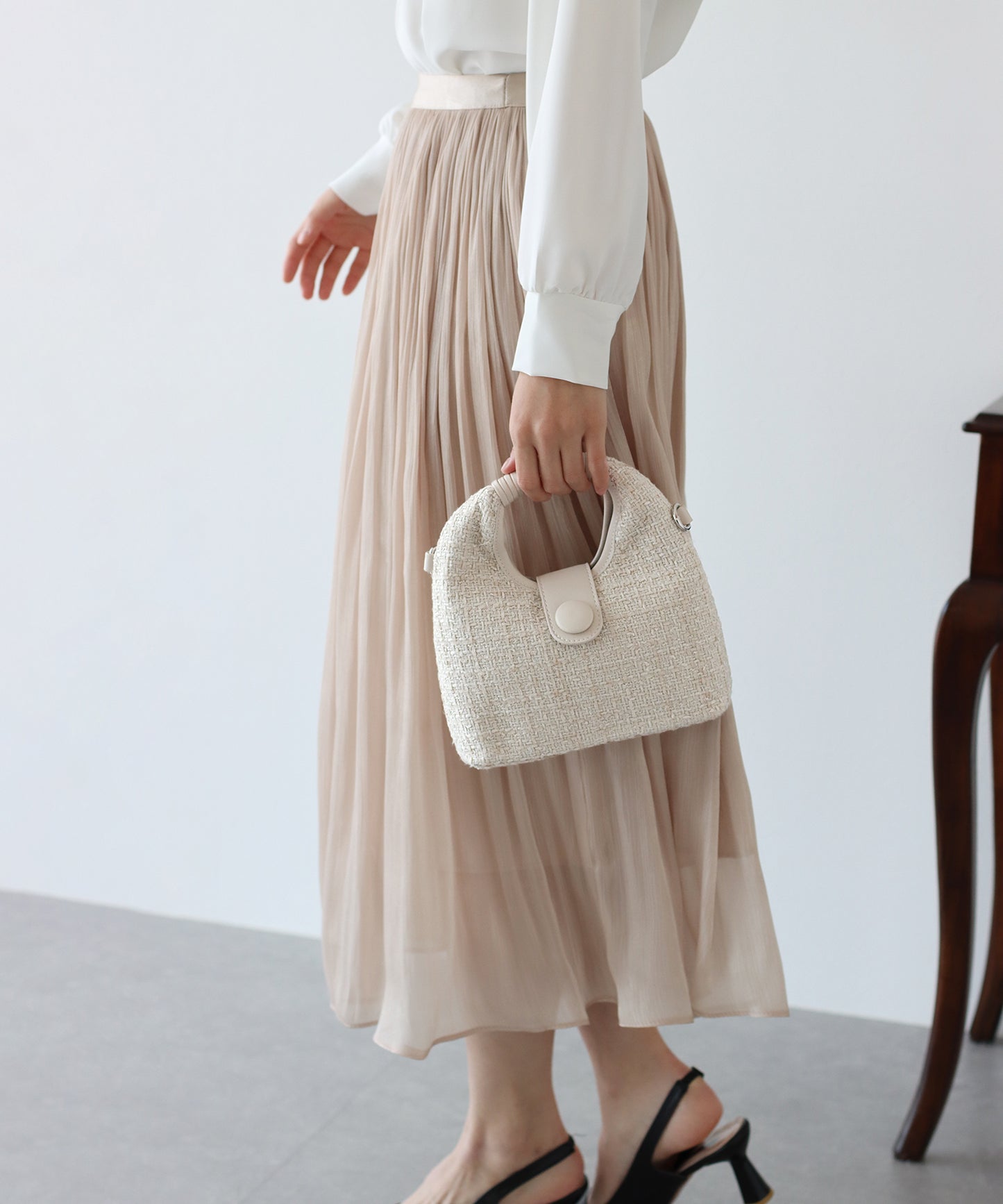 ツイードハンドバッグ