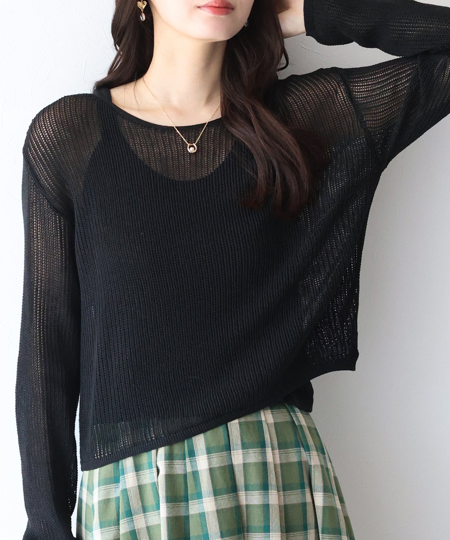【SALE】メッシュニット+タンクトップSET
