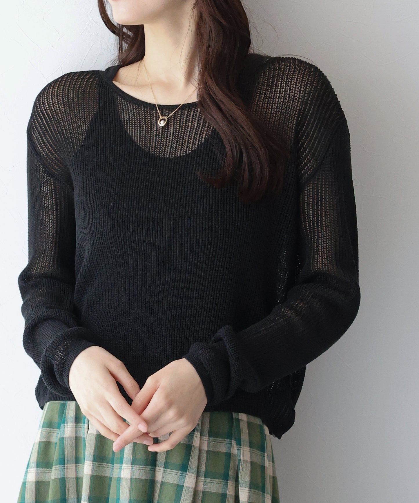 【SALE】メッシュニット+タンクトップSET