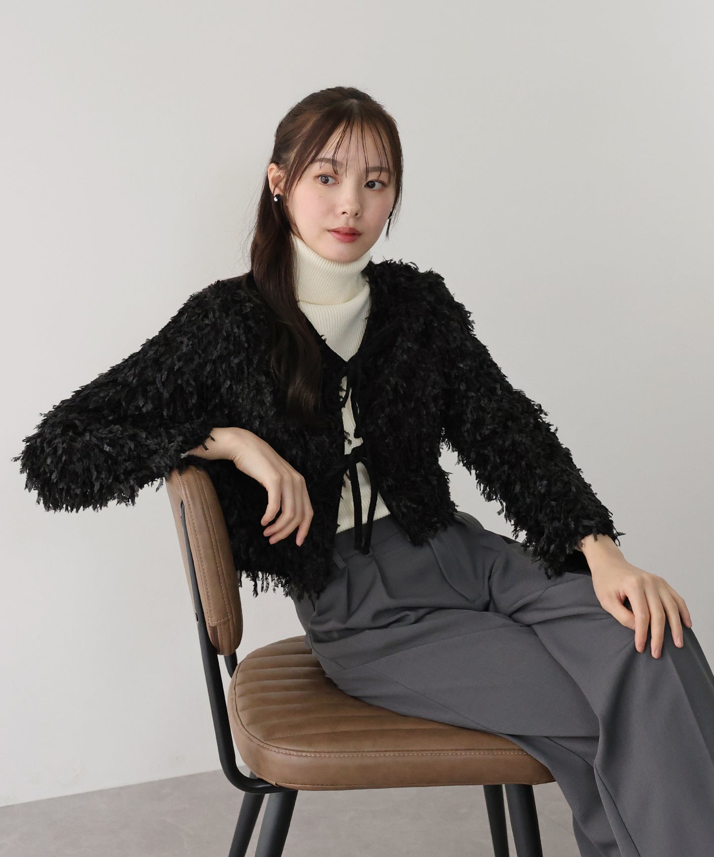 【SALE】フェザーリボンカーディガン