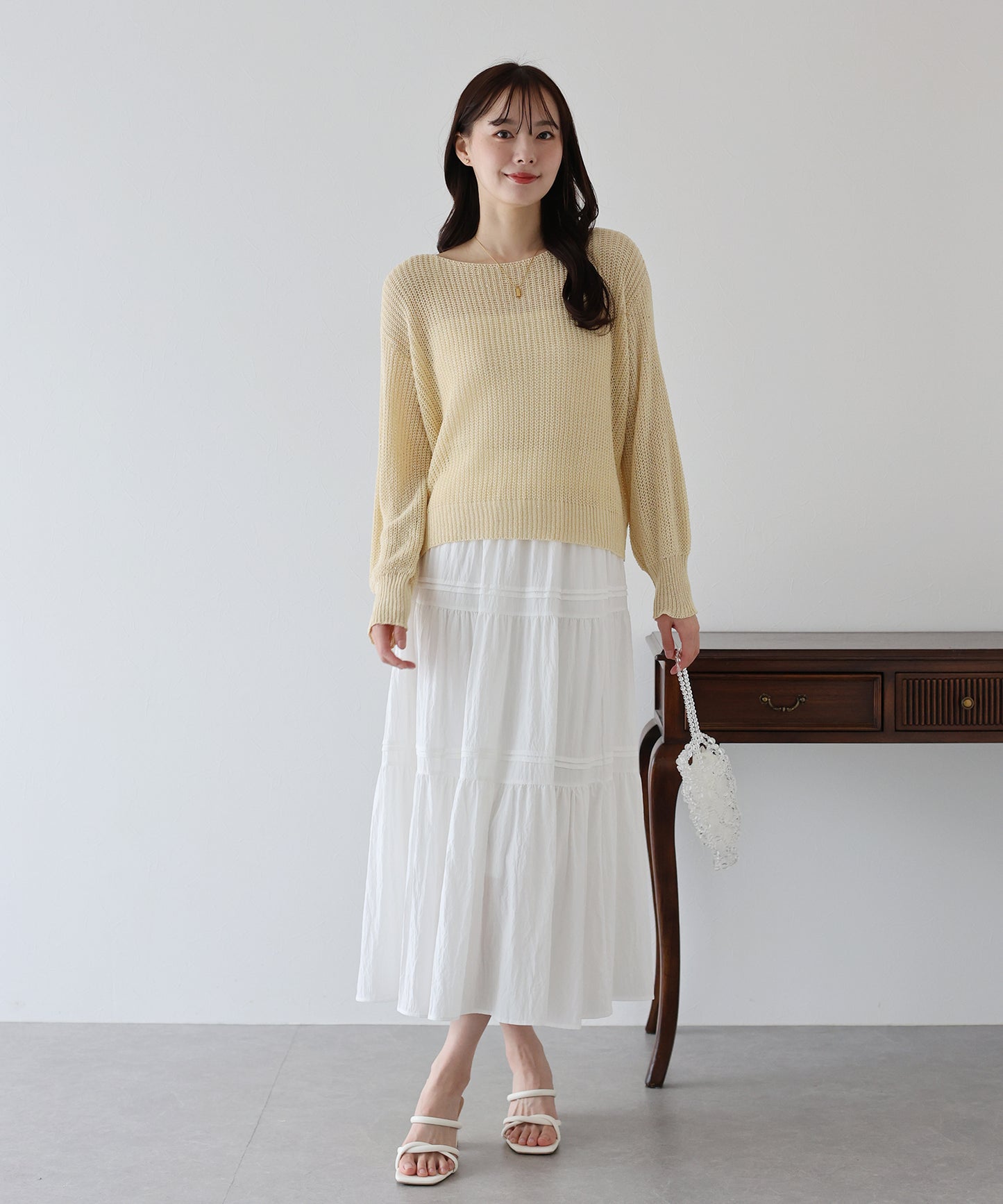 【TIME SALE】スパンコールメッシュニット
