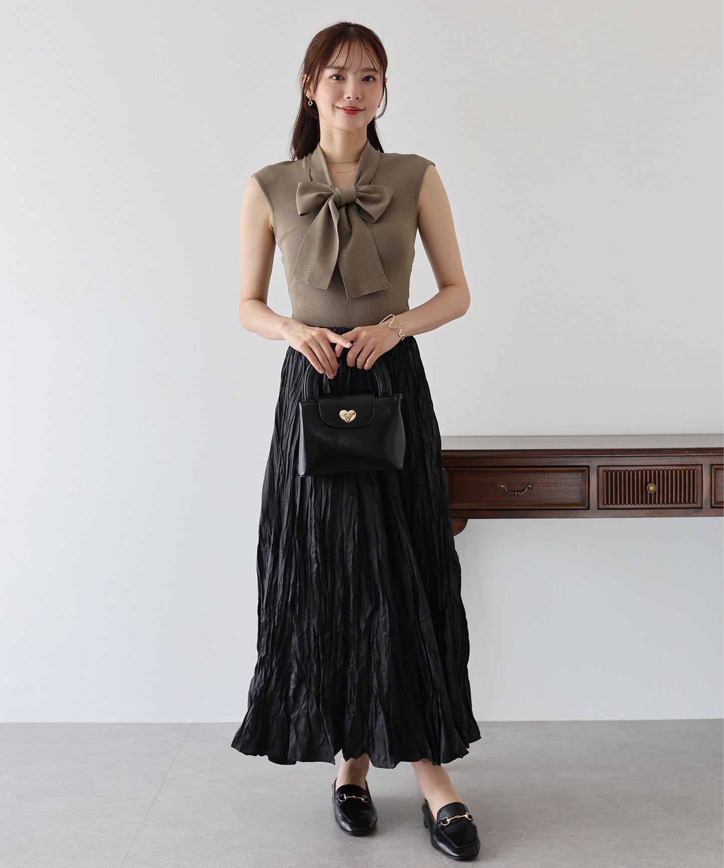 【SALE】シャイニープリーツスカート
