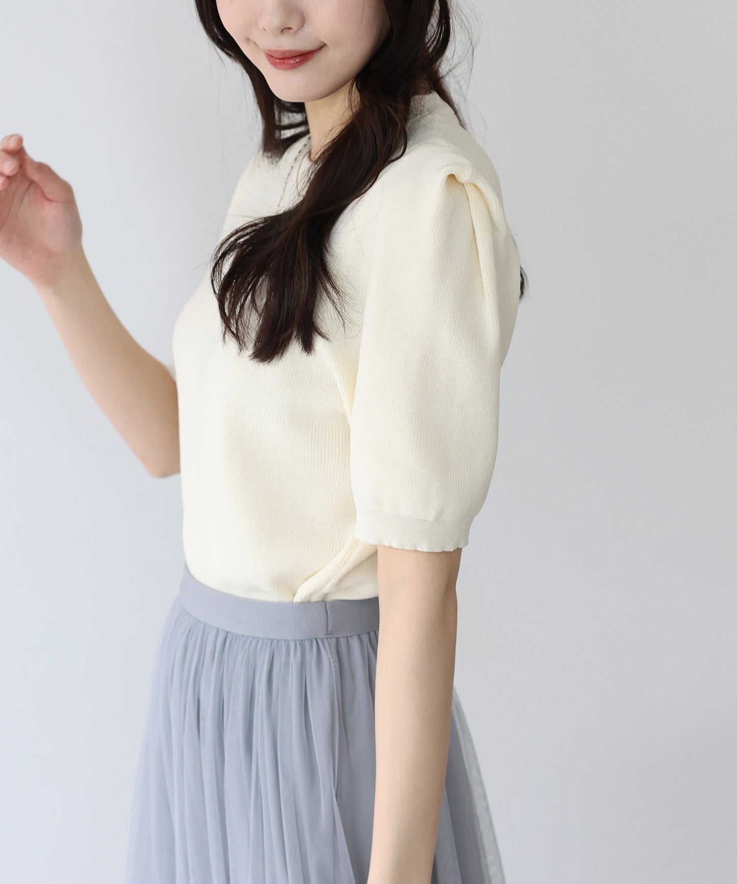 【SALE】タックスリーブサマーニット