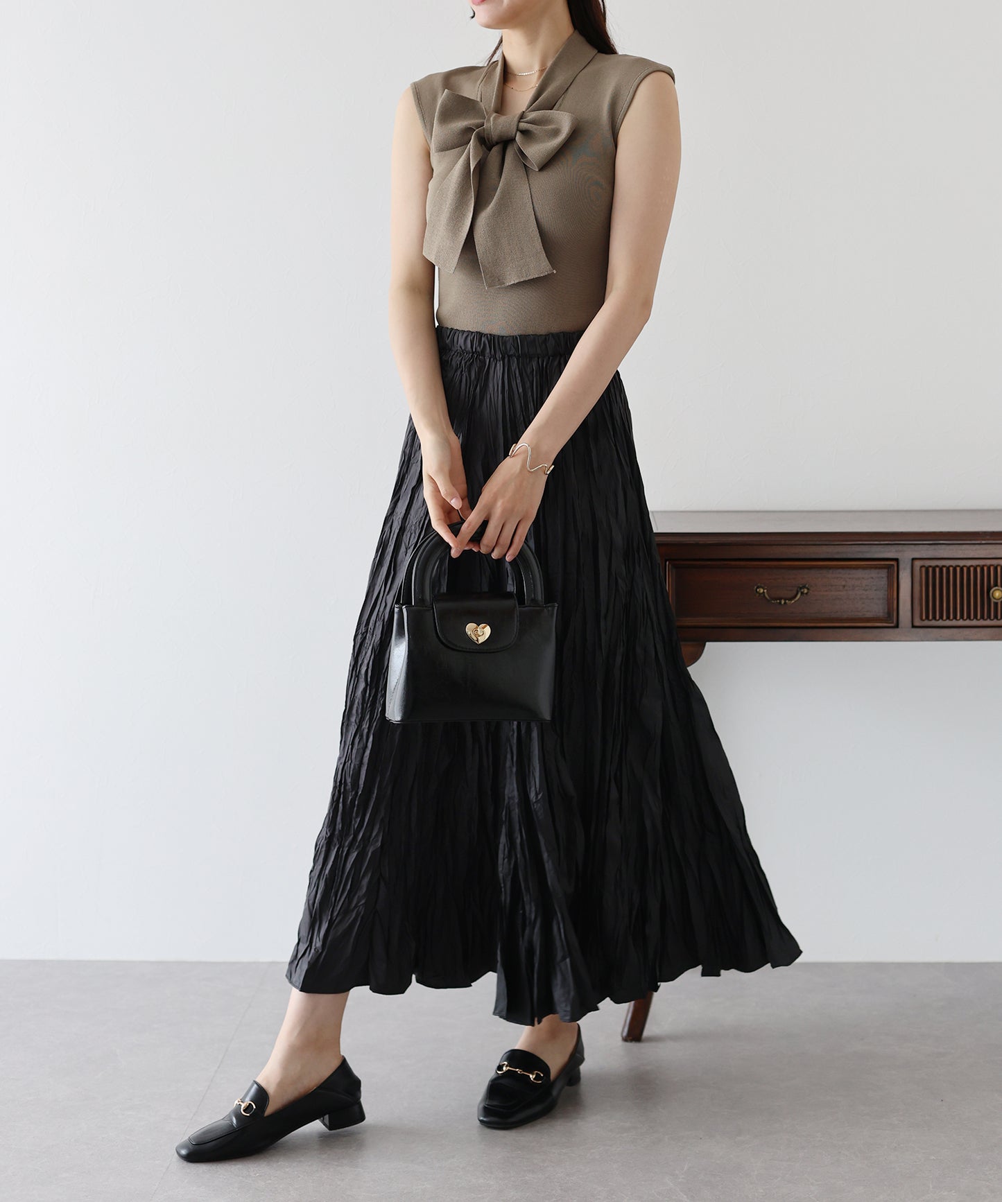 【SALE】シャイニープリーツスカート