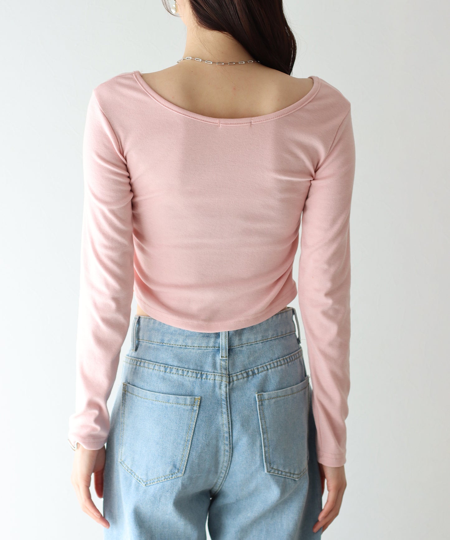 【SALE】フロントリボン付きカットソー