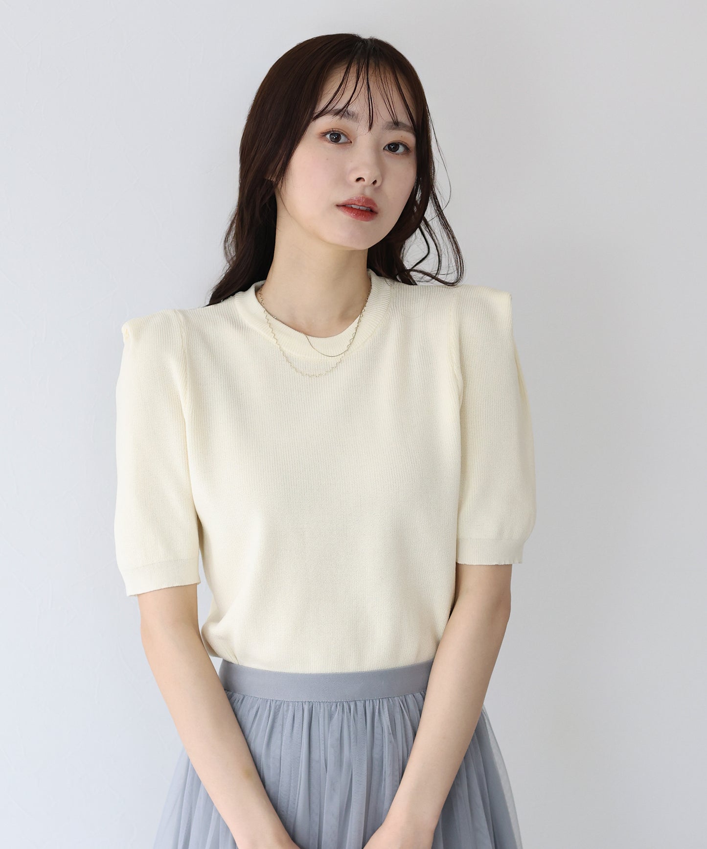 【SALE】タックスリーブサマーニット