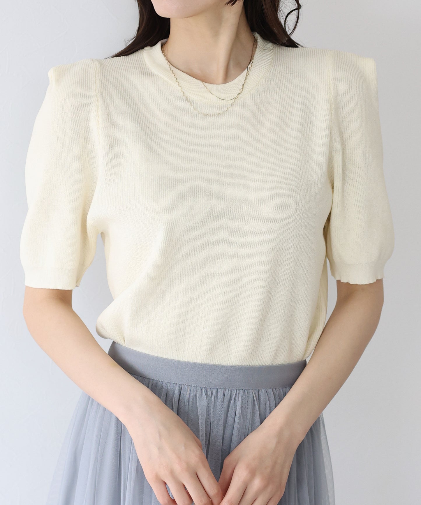 【SALE】タックスリーブサマーニット