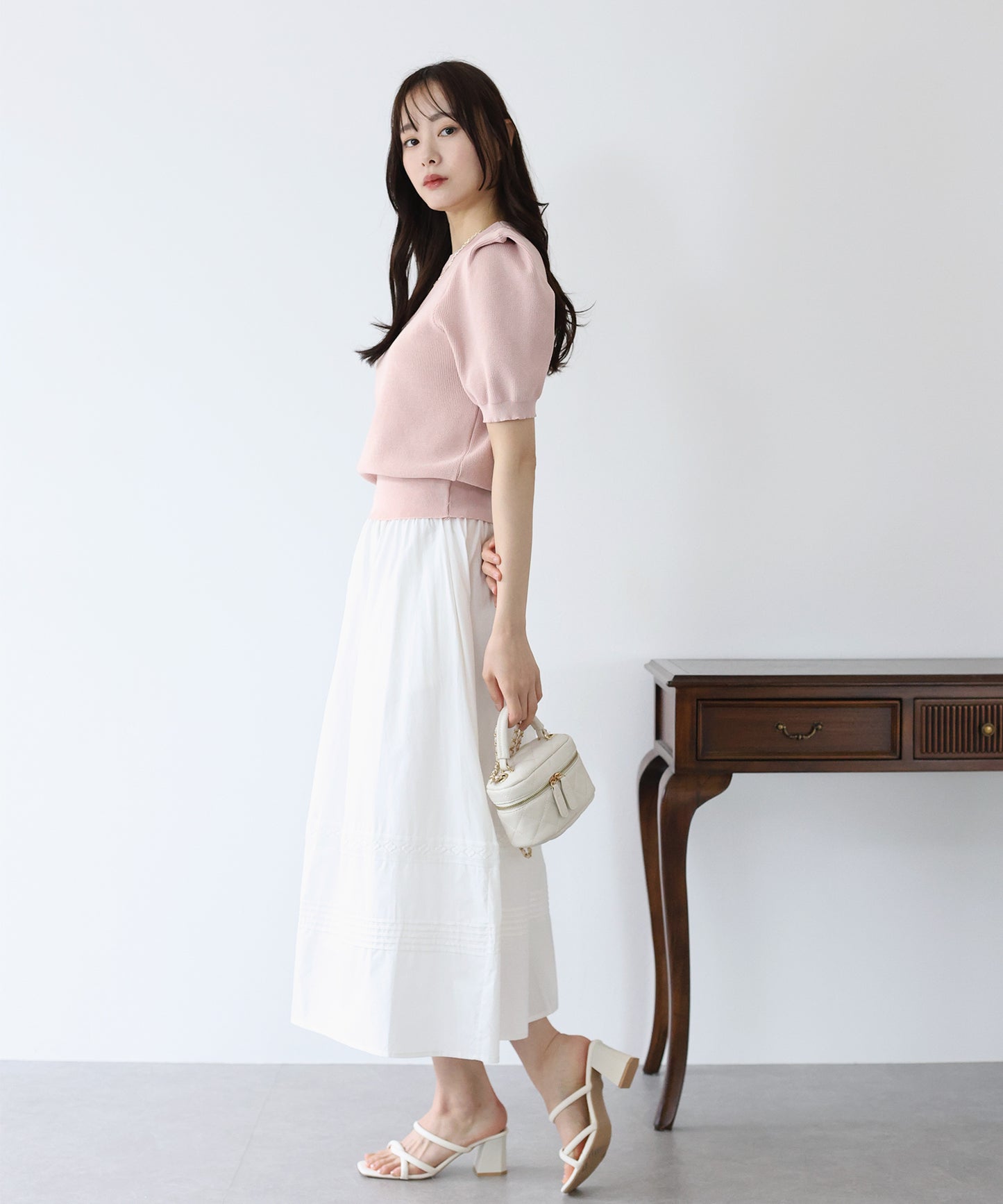 【SALE】タックスリーブサマーニット