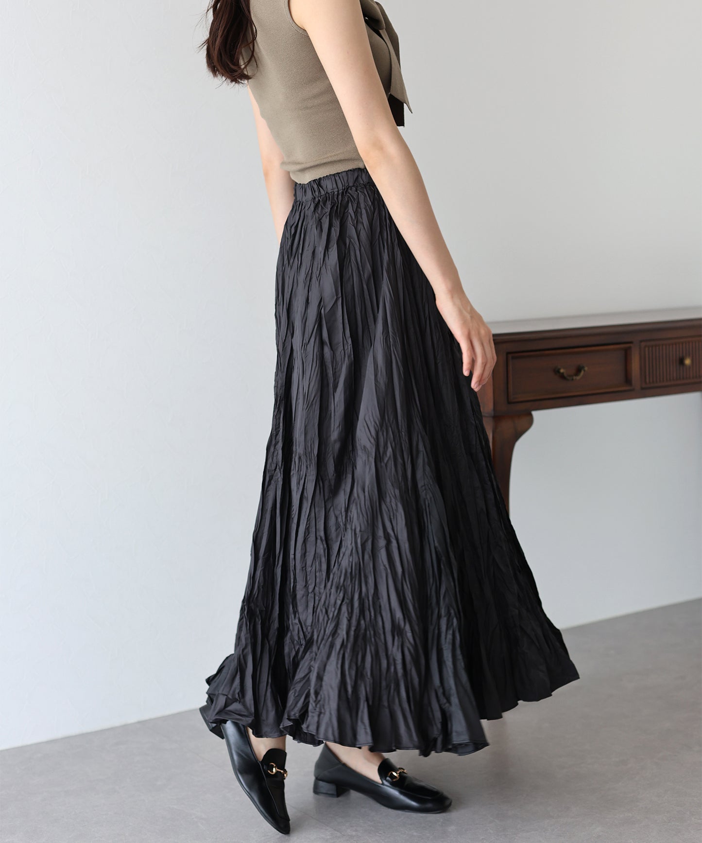 【SALE】シャイニープリーツスカート