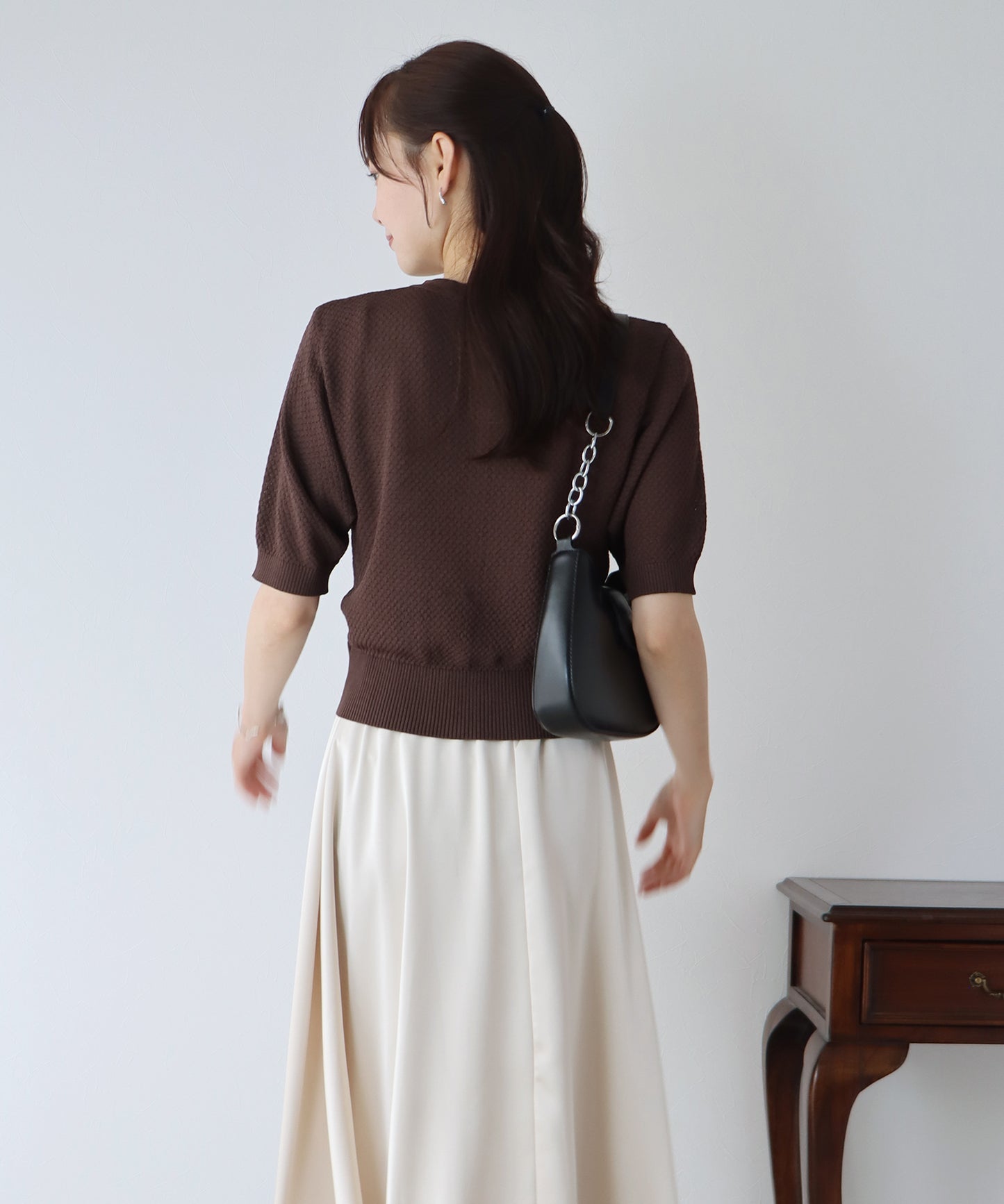 【TIME SALE】ぽこぽこ編みパールボタンカーディガン