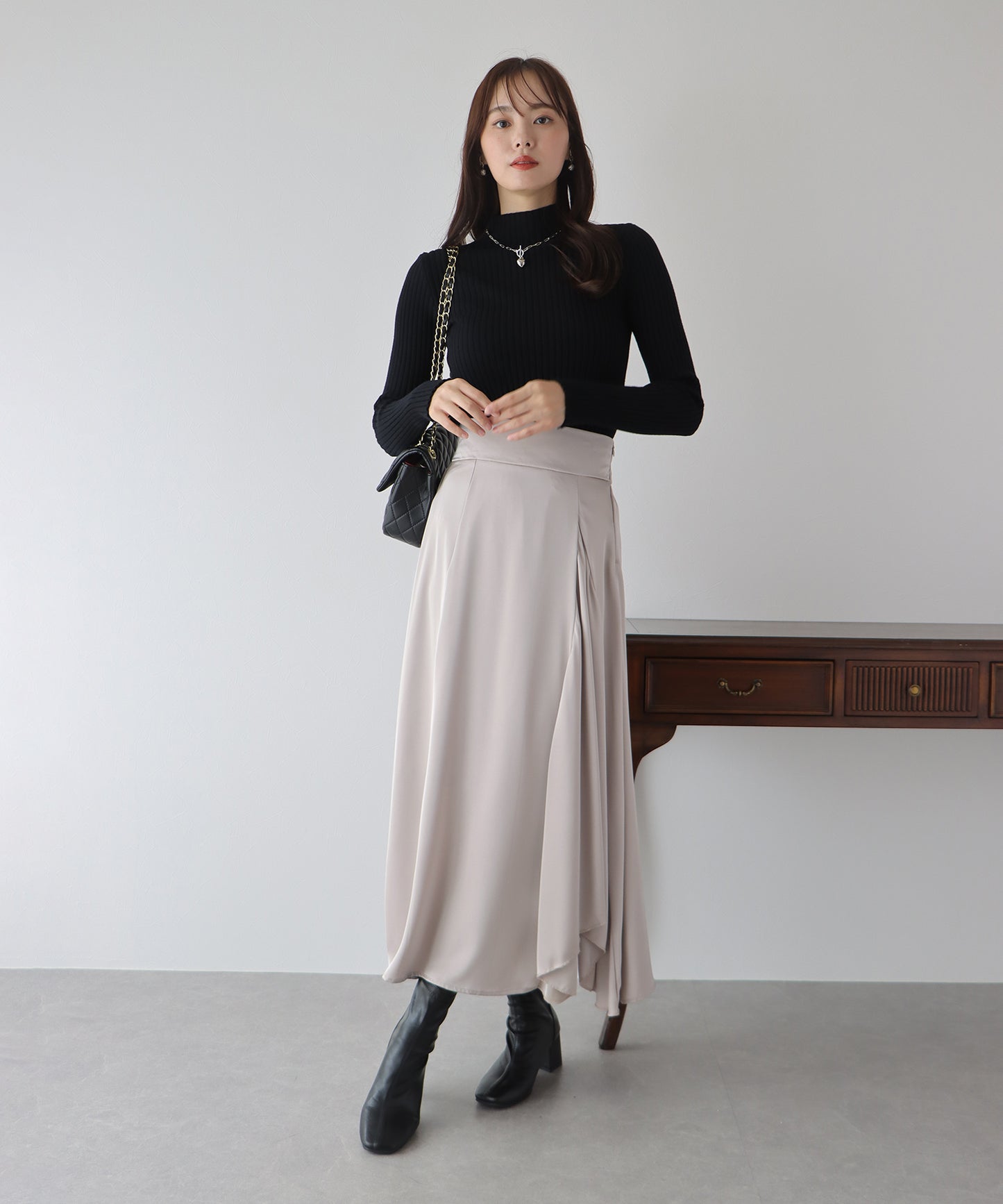 【TIME SALE】サテンラッフルスカート