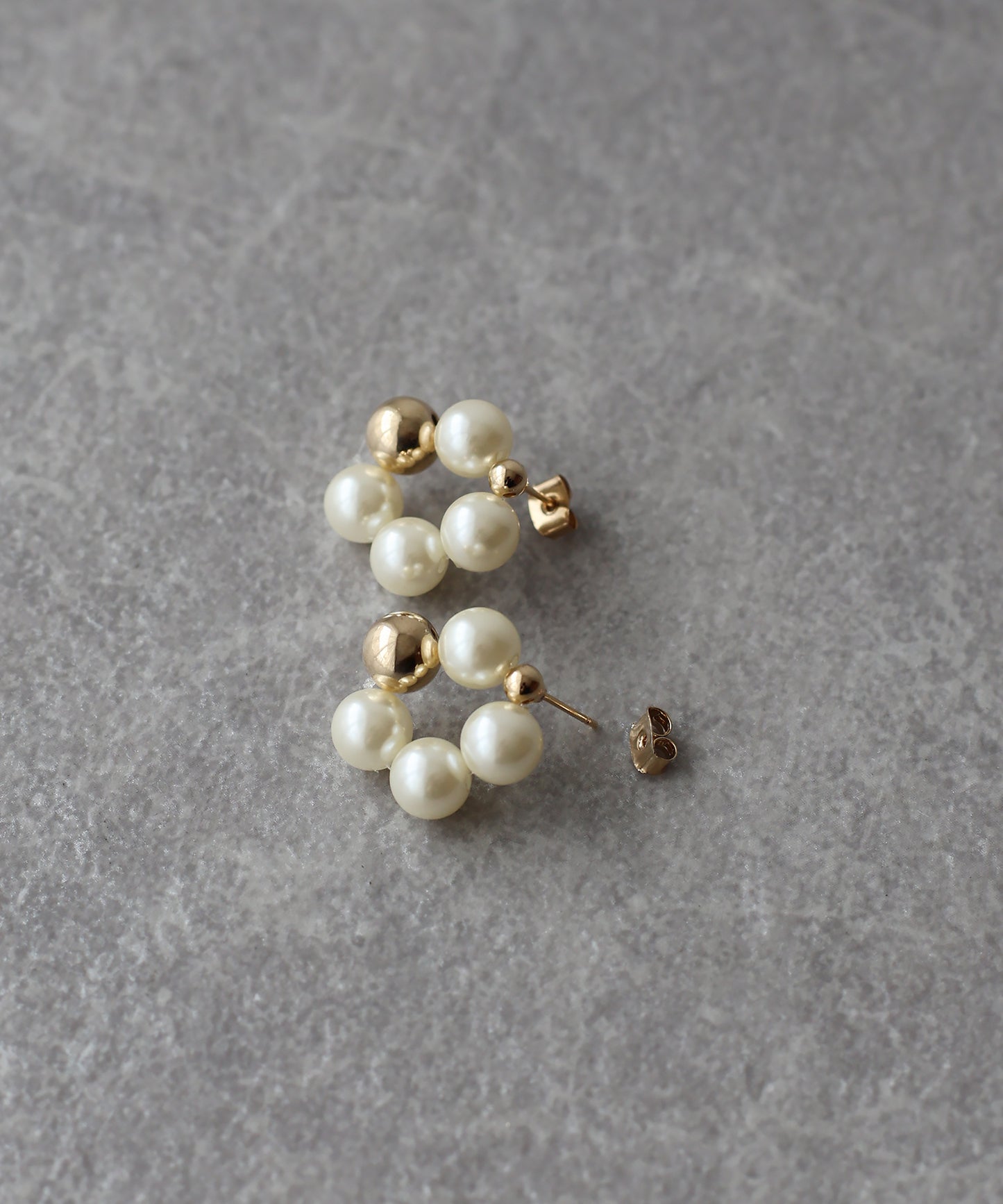 パール&メタルボールピアス / ニッケルフリー【ネコポス】