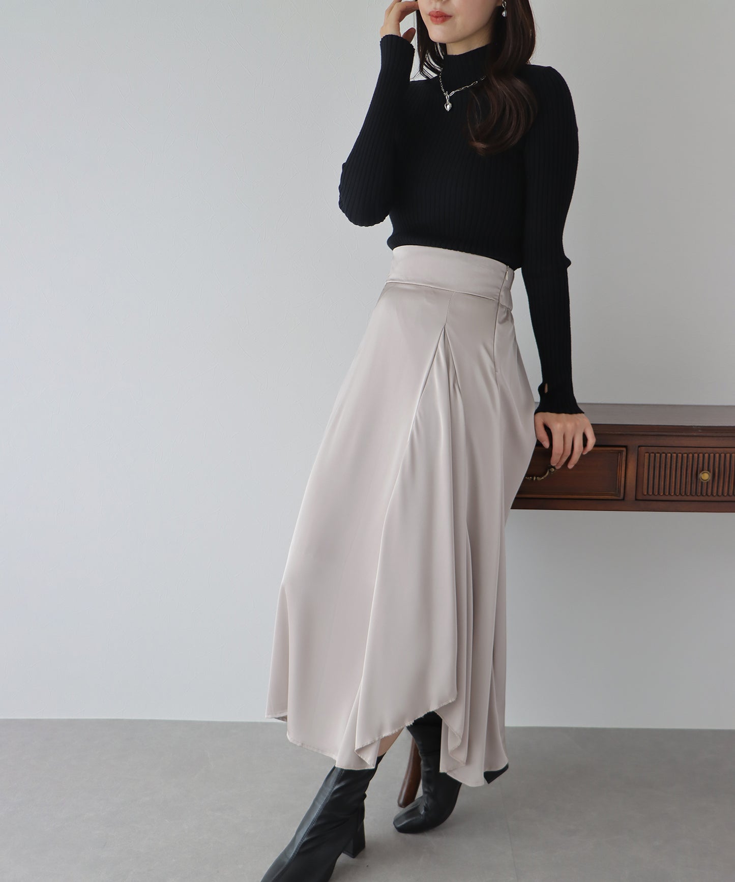 【TIME SALE】サテンラッフルスカート