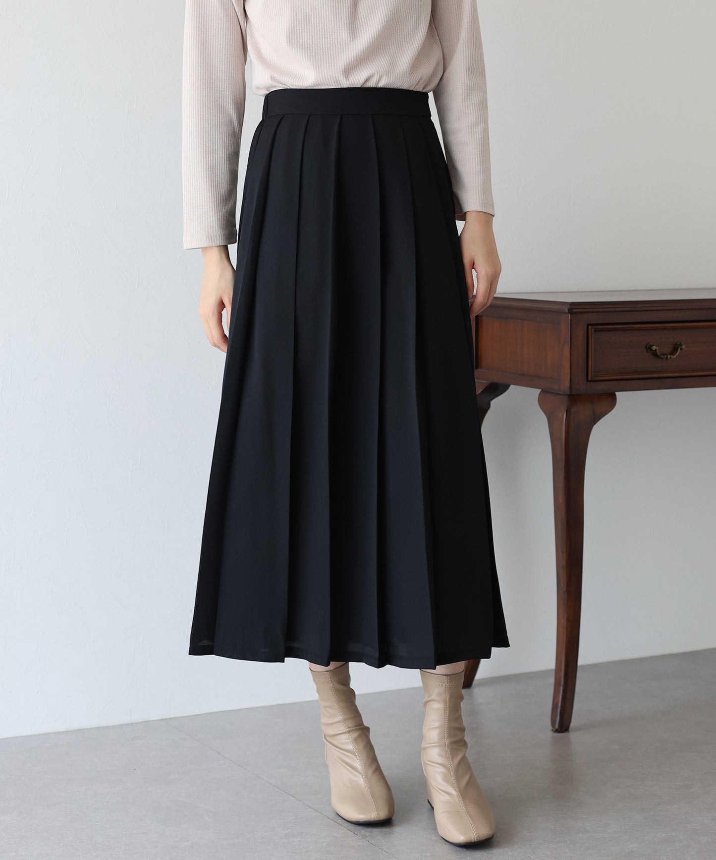 【早割5%OFF】ロングプリーツスカート