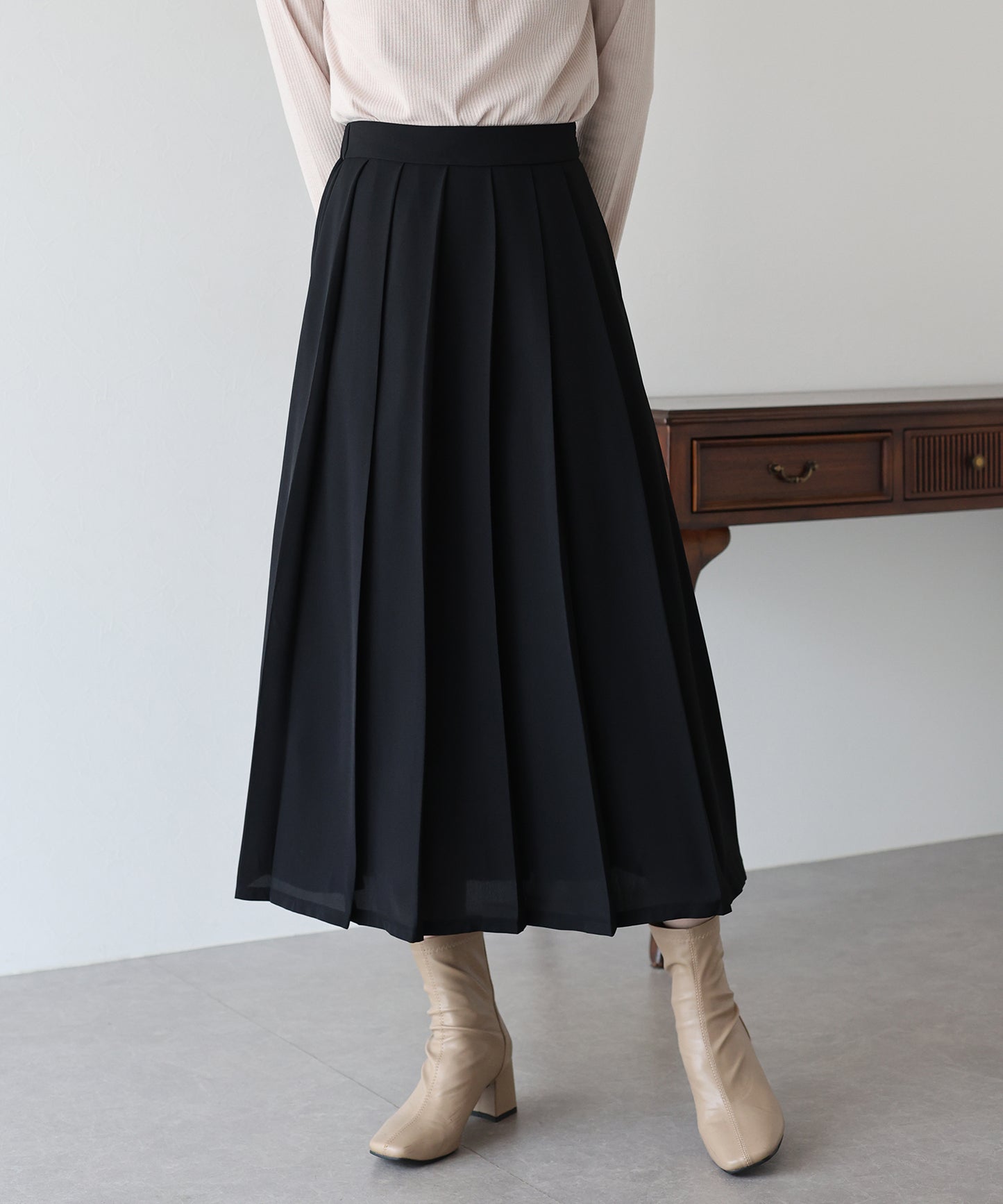 【早割5%OFF】ロングプリーツスカート
