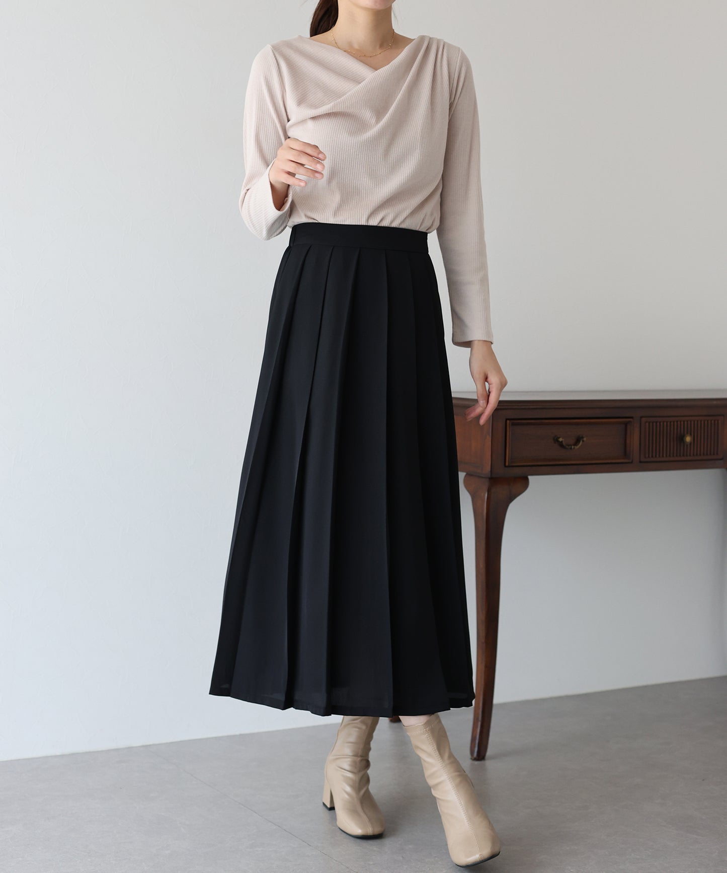 【早割5%OFF】ロングプリーツスカート