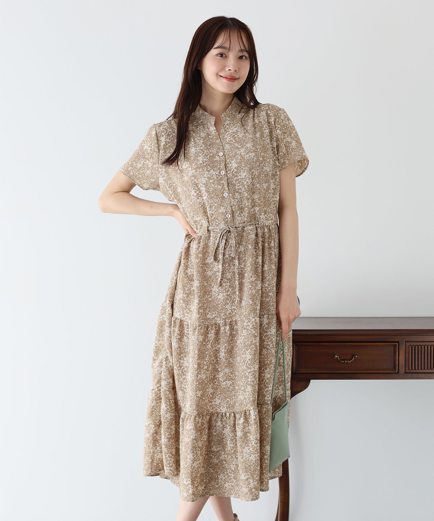 【TIME SALE】【接触冷感】無地&アソート花柄ワンピース