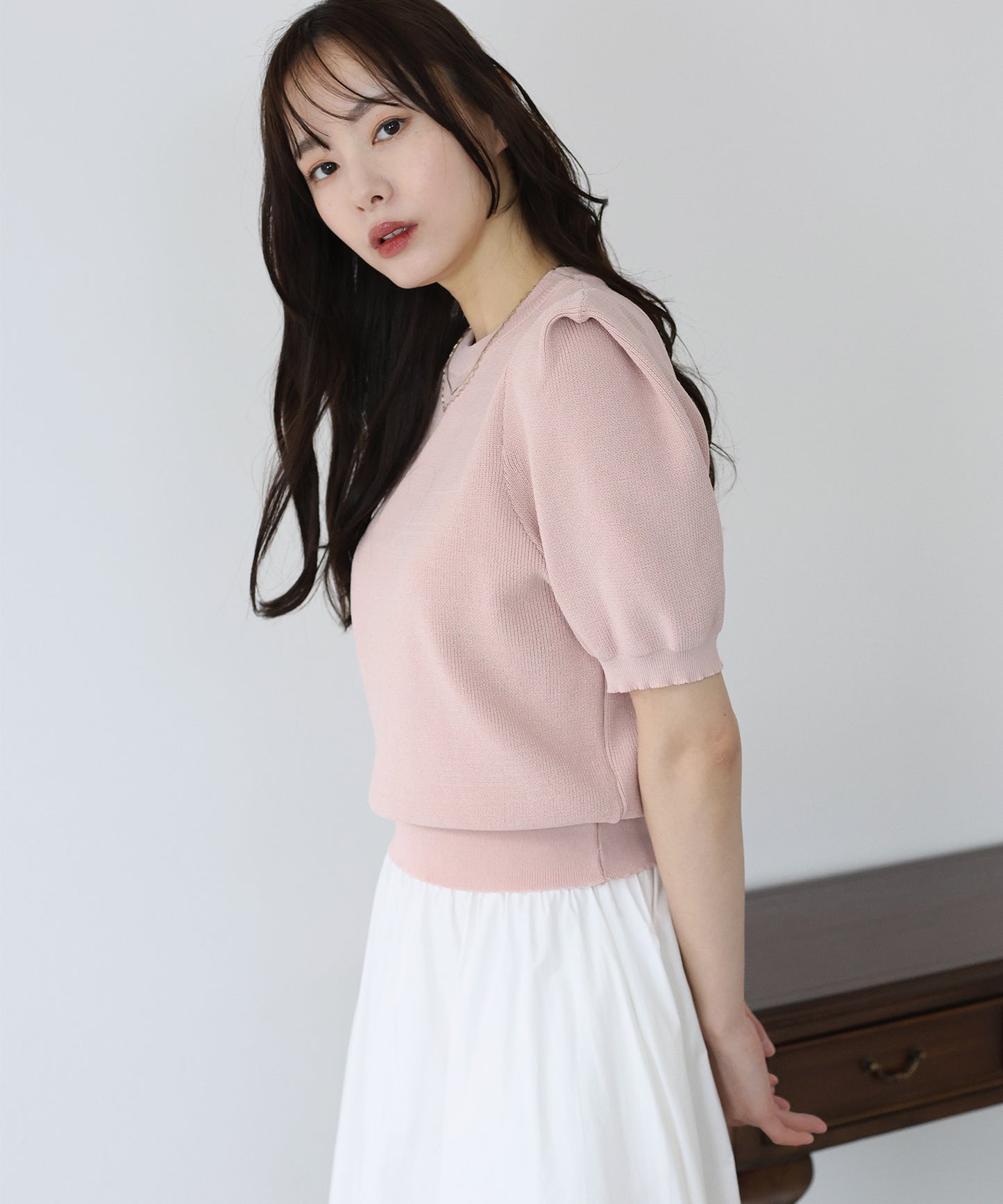 【SALE】タックスリーブサマーニット