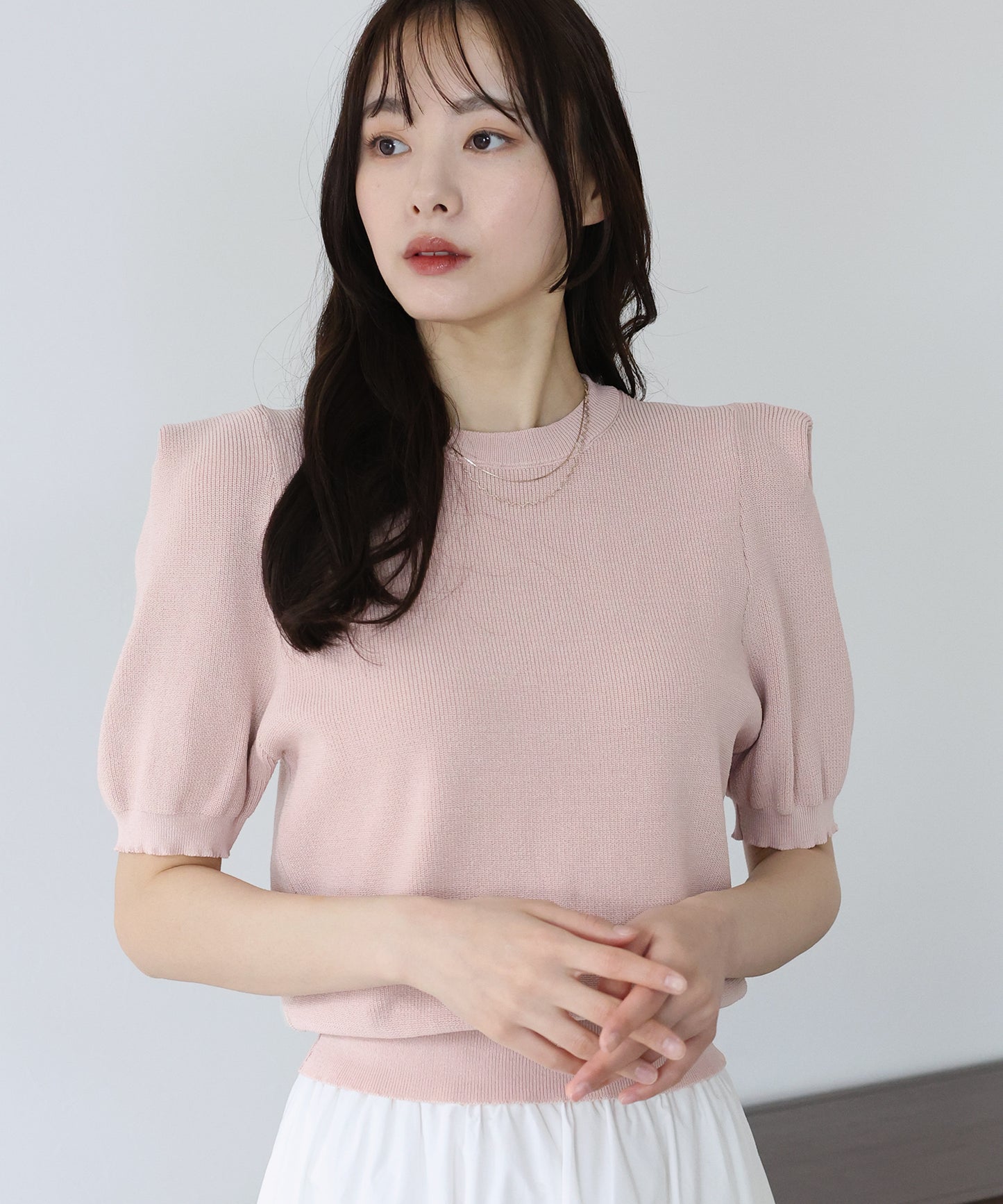 【SALE】タックスリーブサマーニット