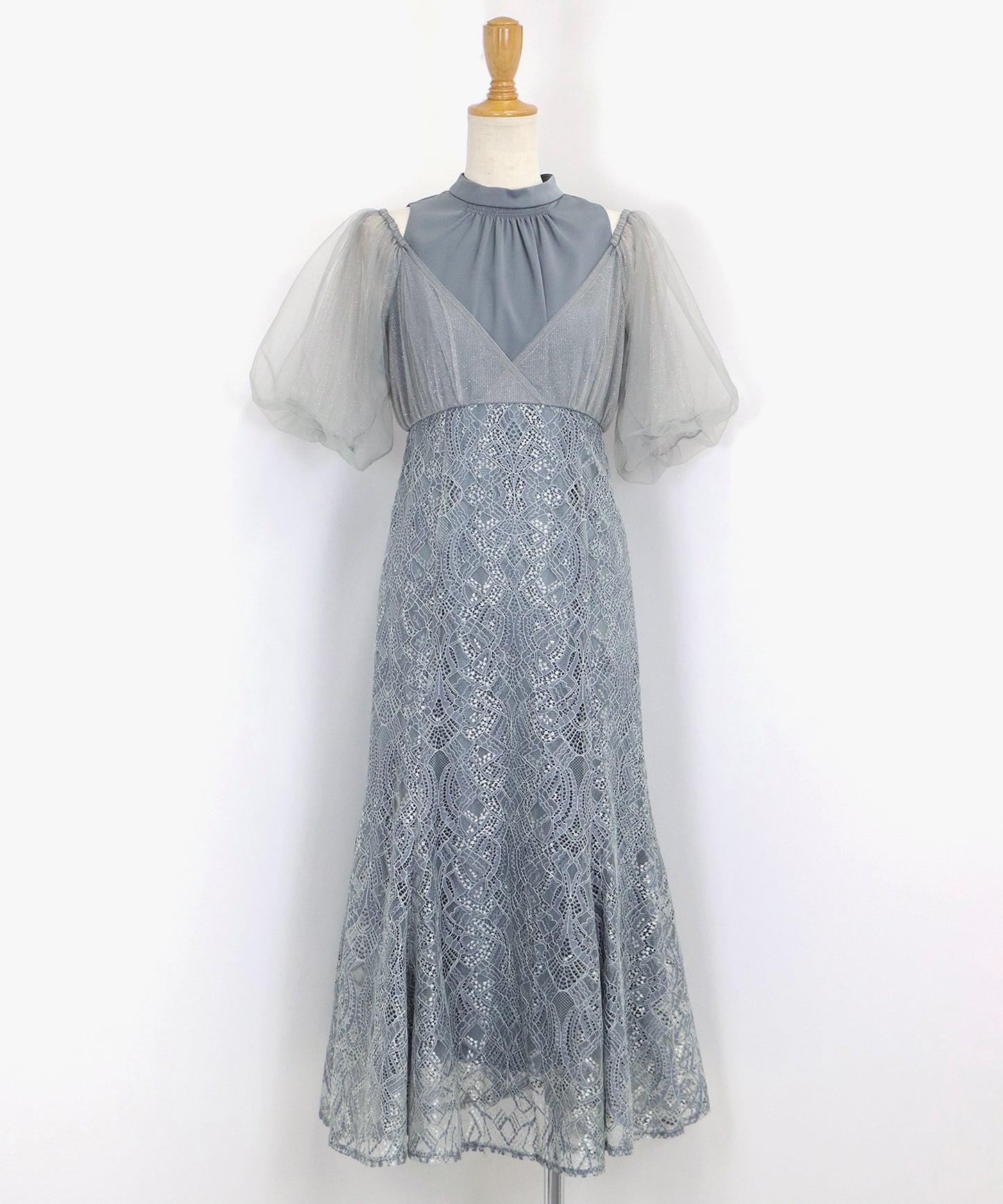 【TIME SALE】ラメチュールオフショルパーティードレス