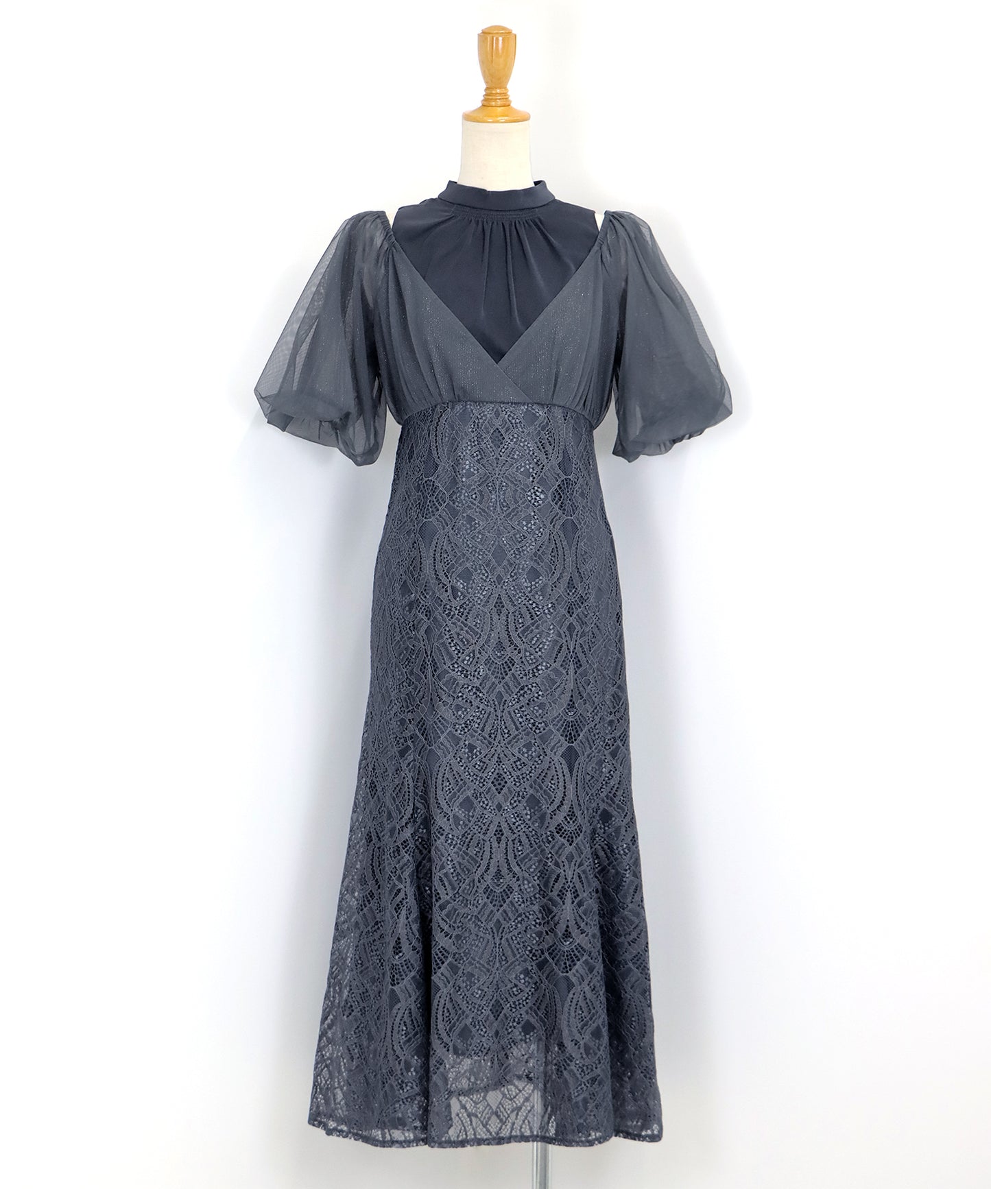 【TIME SALE】ラメチュールオフショルパーティードレス