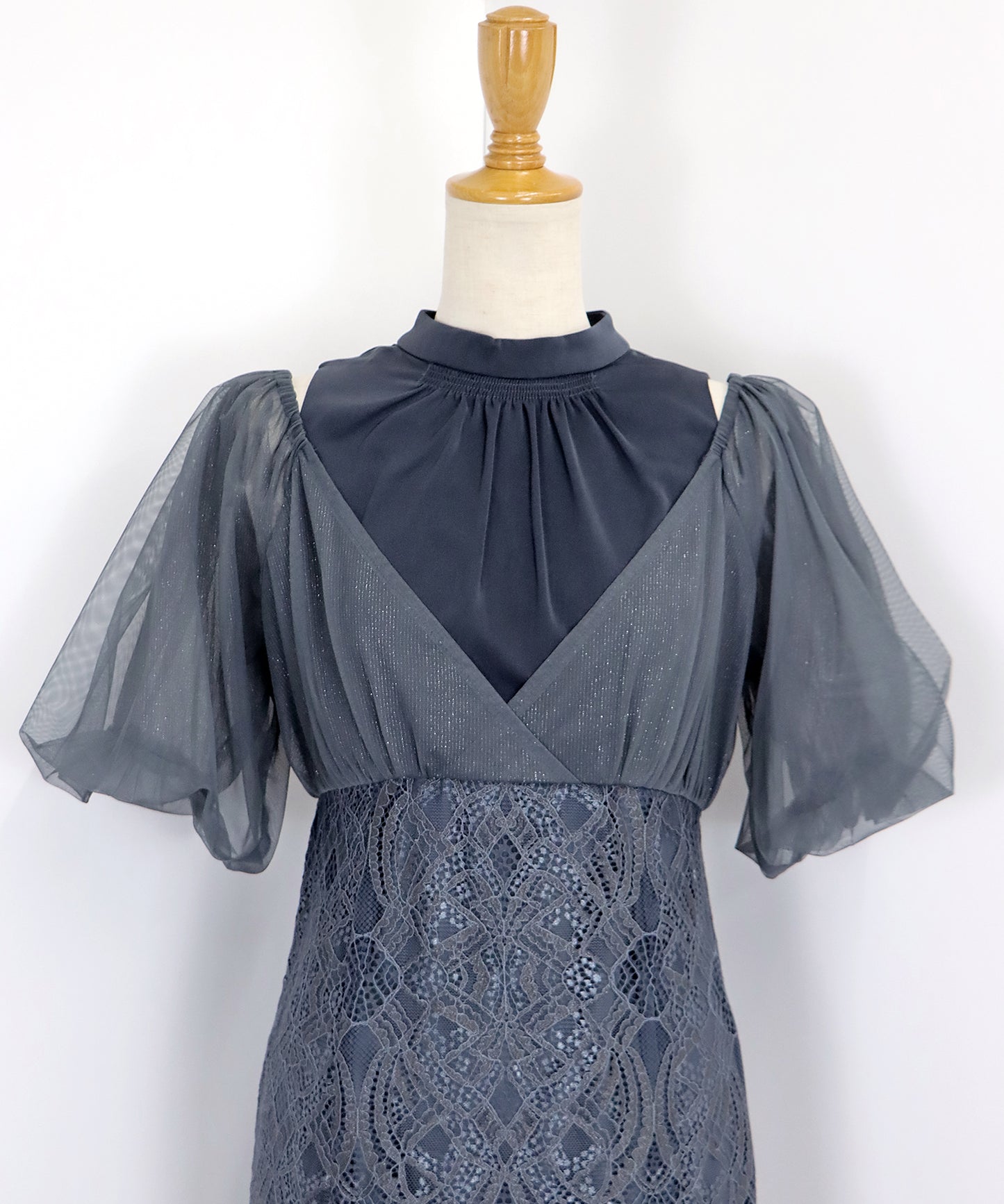 【TIME SALE】ラメチュールオフショルパーティードレス