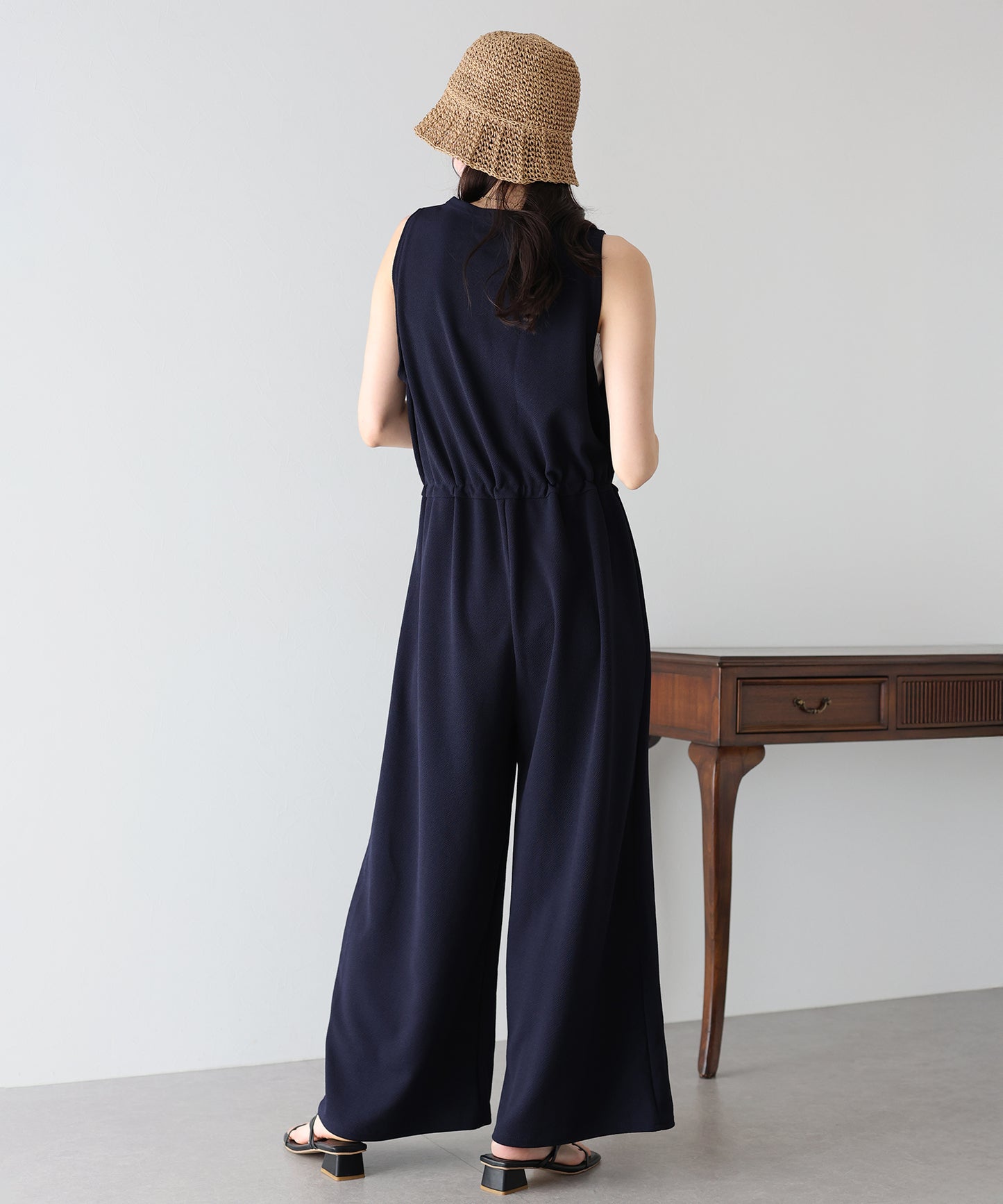 【SALE】Vネックオールインワン