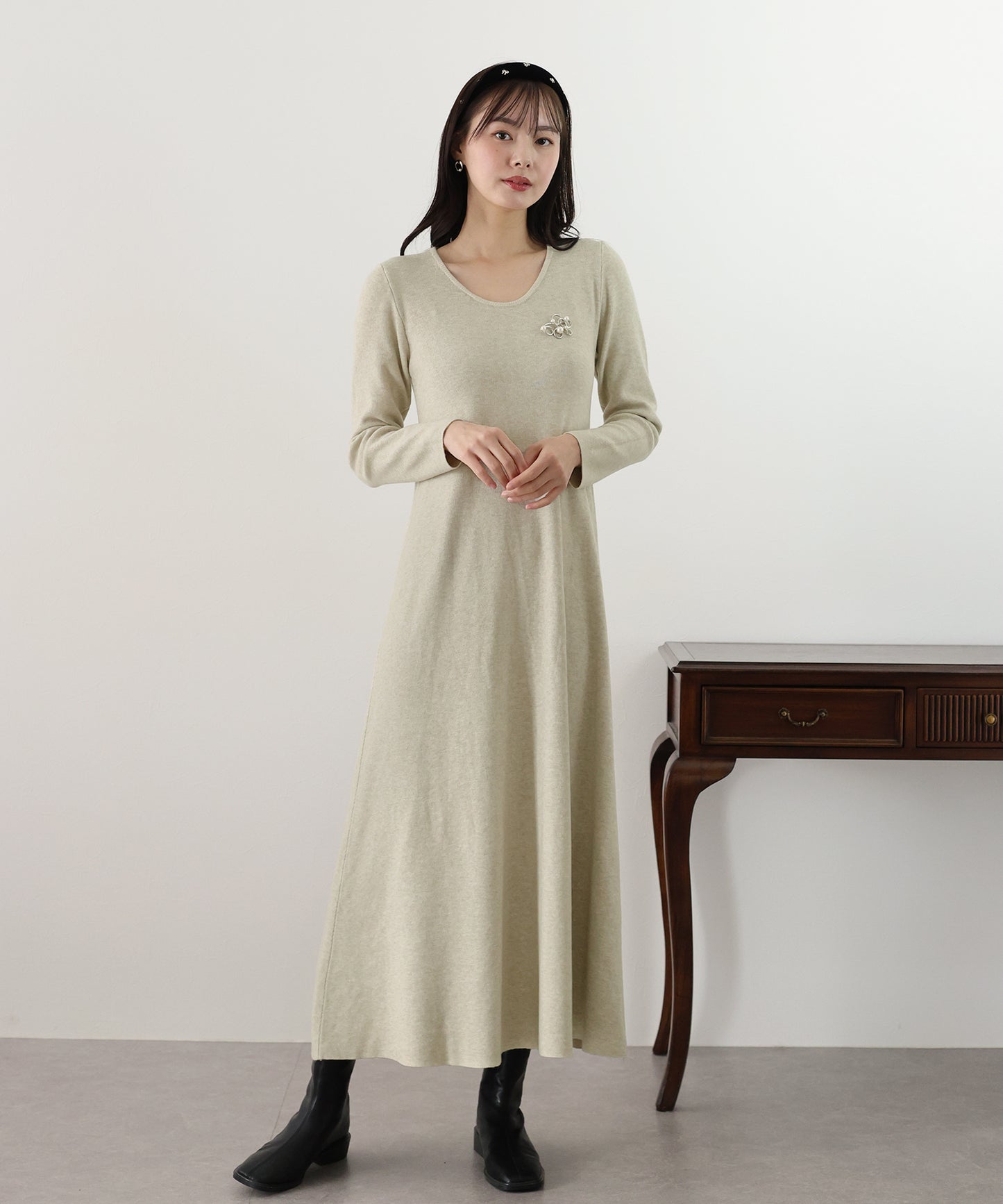 【TIME SALE】ロングニットワンピース