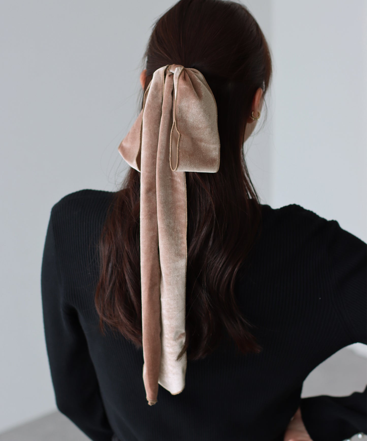 ベロアビッグリボンゴム【ネコポス】