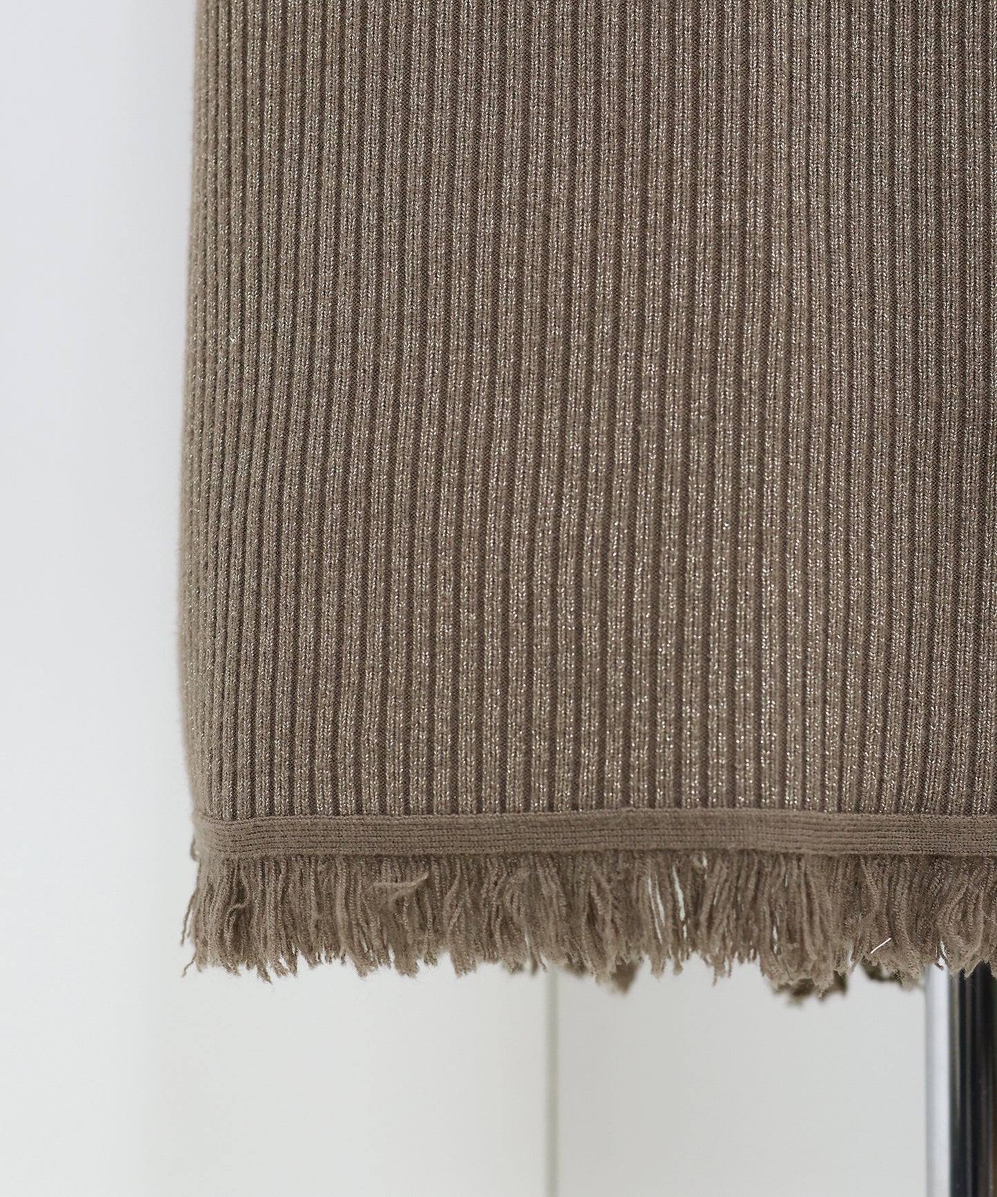 【SALE】ラメニットフリンジスカート