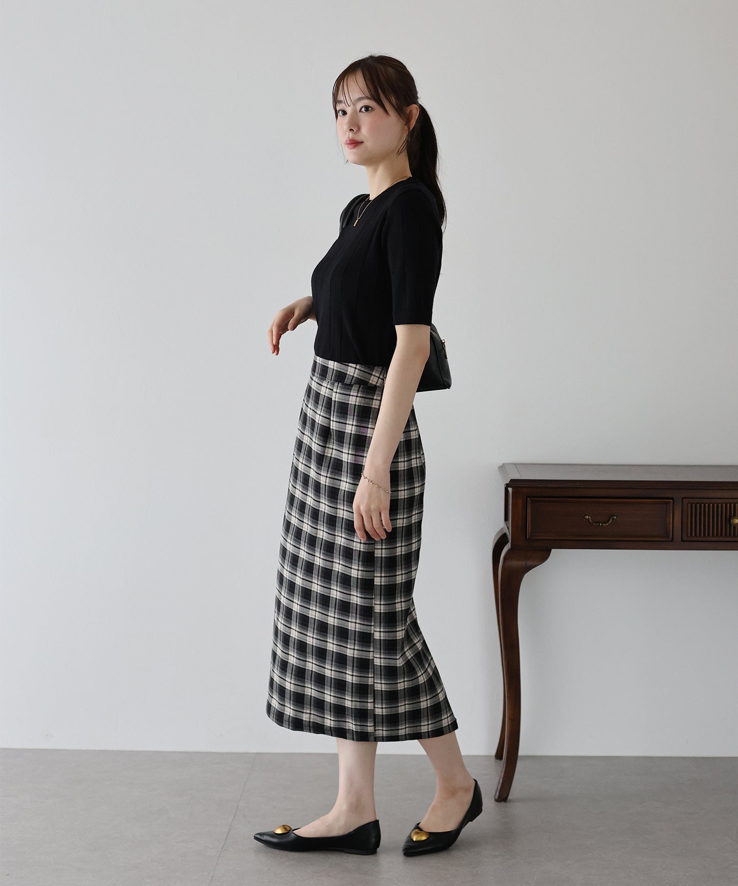 【SALE】チェック柄タイトスカート