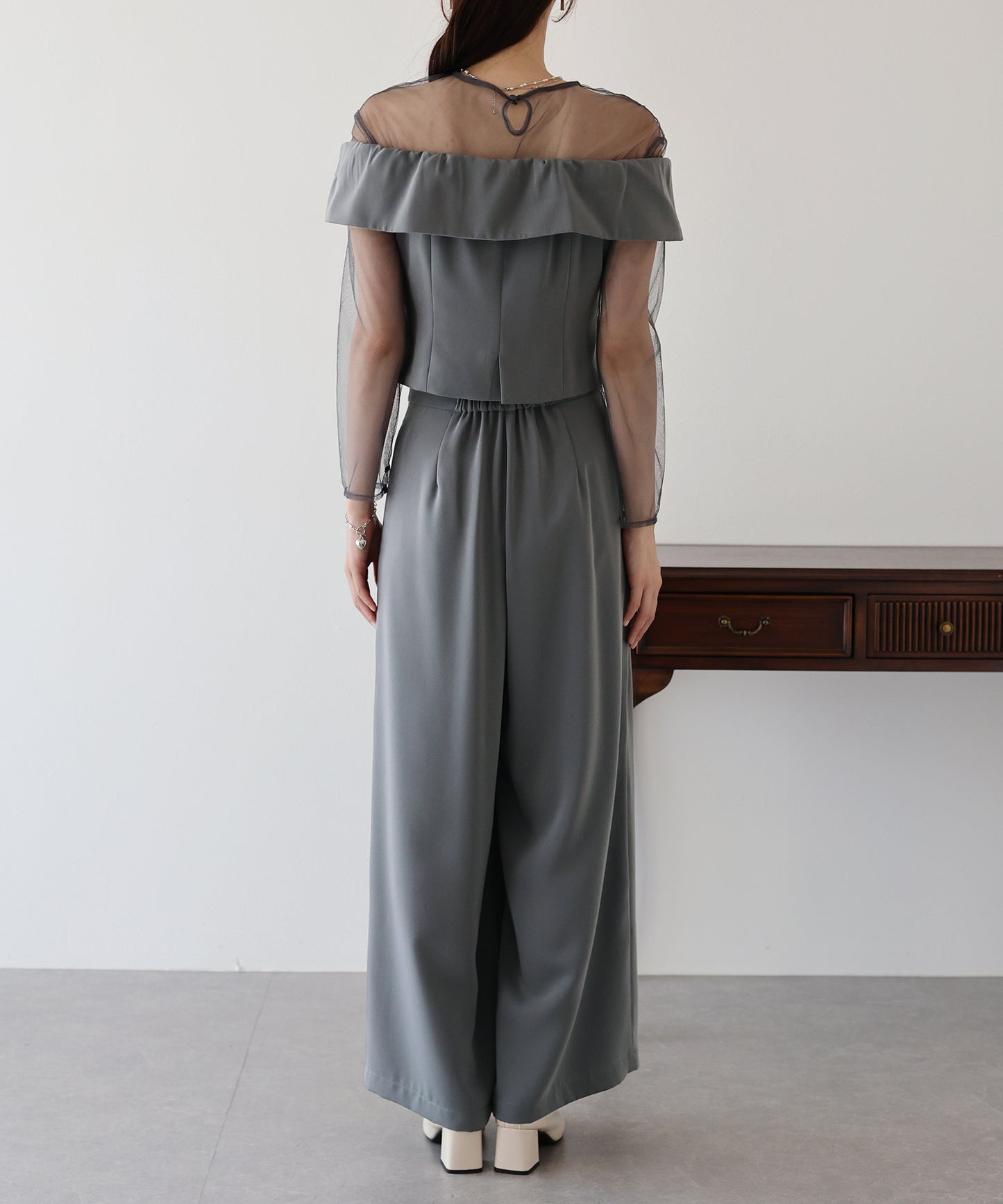 【TIME SALE】オフショルパンツドレス