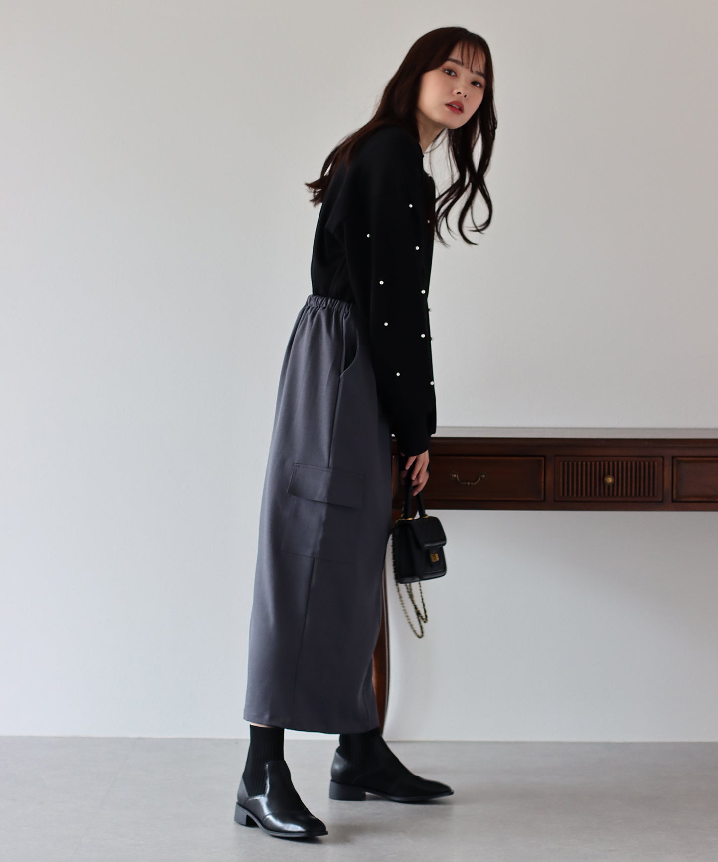 【TIME SALE】カーゴロングスカート
