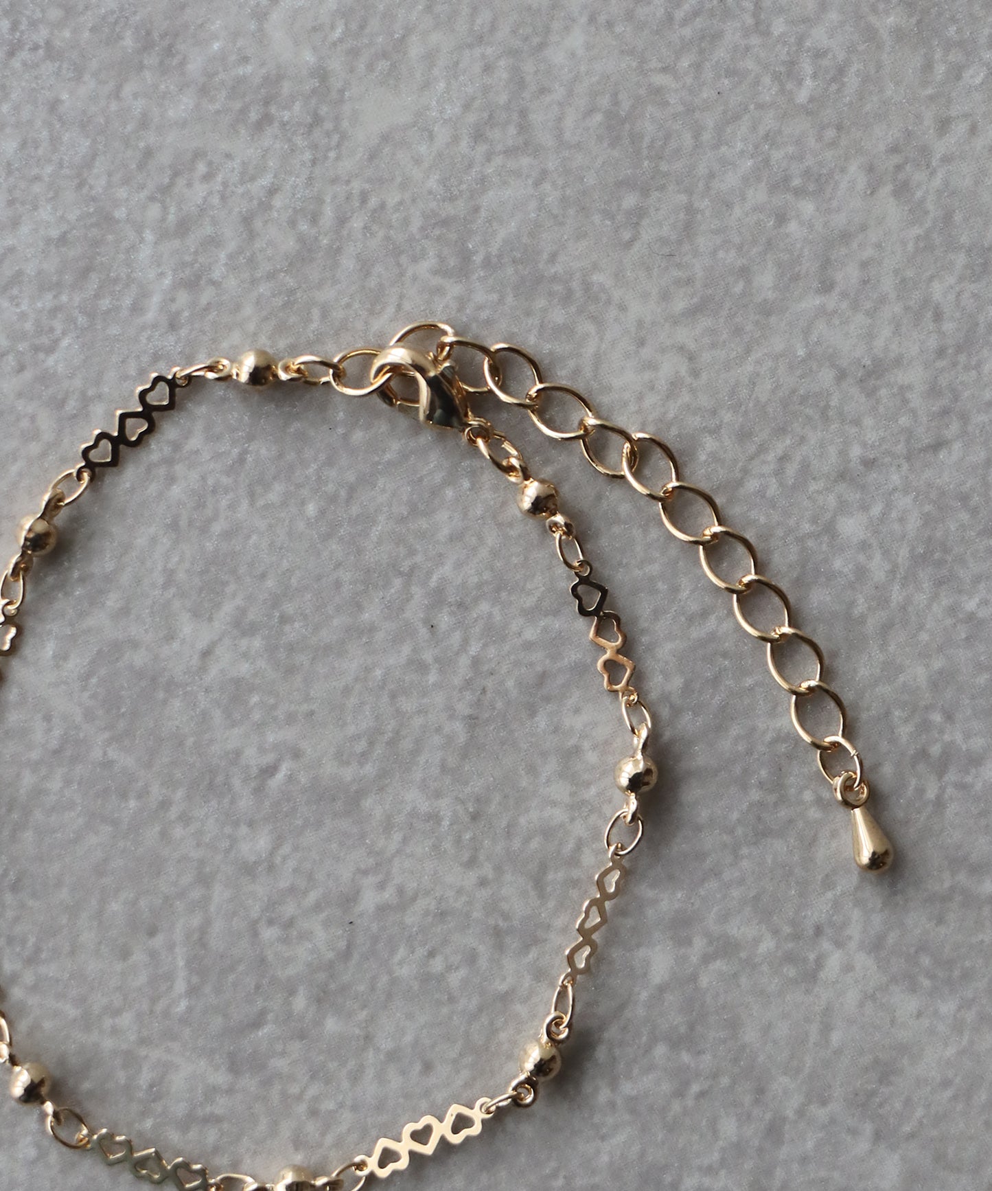 ハートチェーンブレスレット【ネコポス】