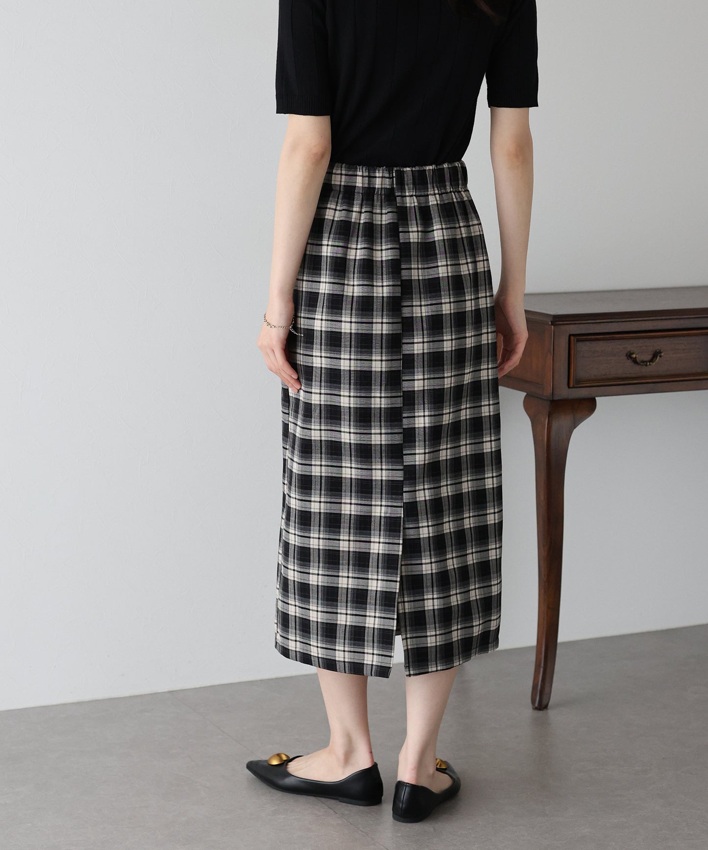 【SALE】チェック柄タイトスカート