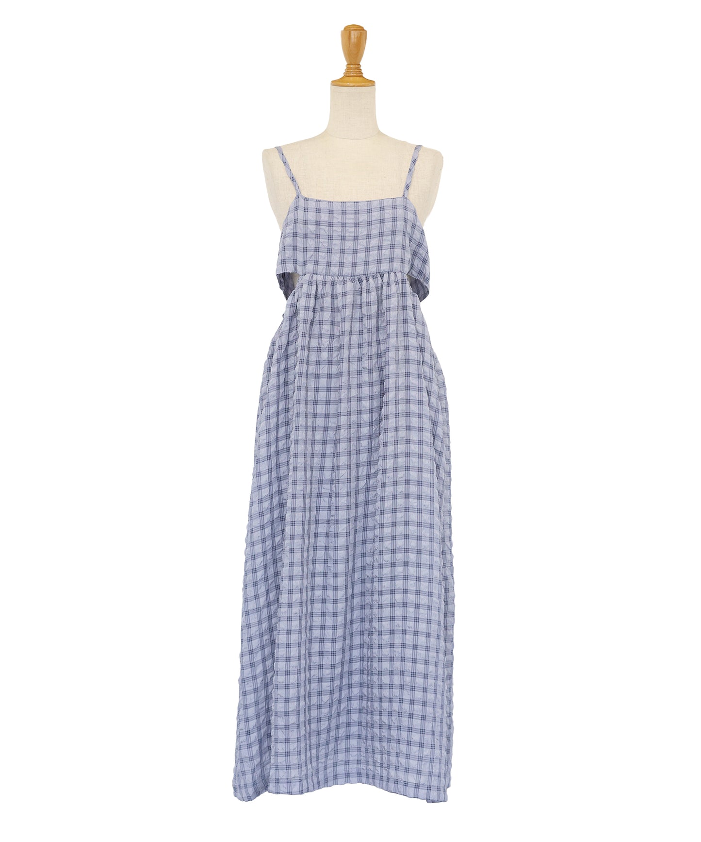 【SALE】シアーチェックキャミワンピース