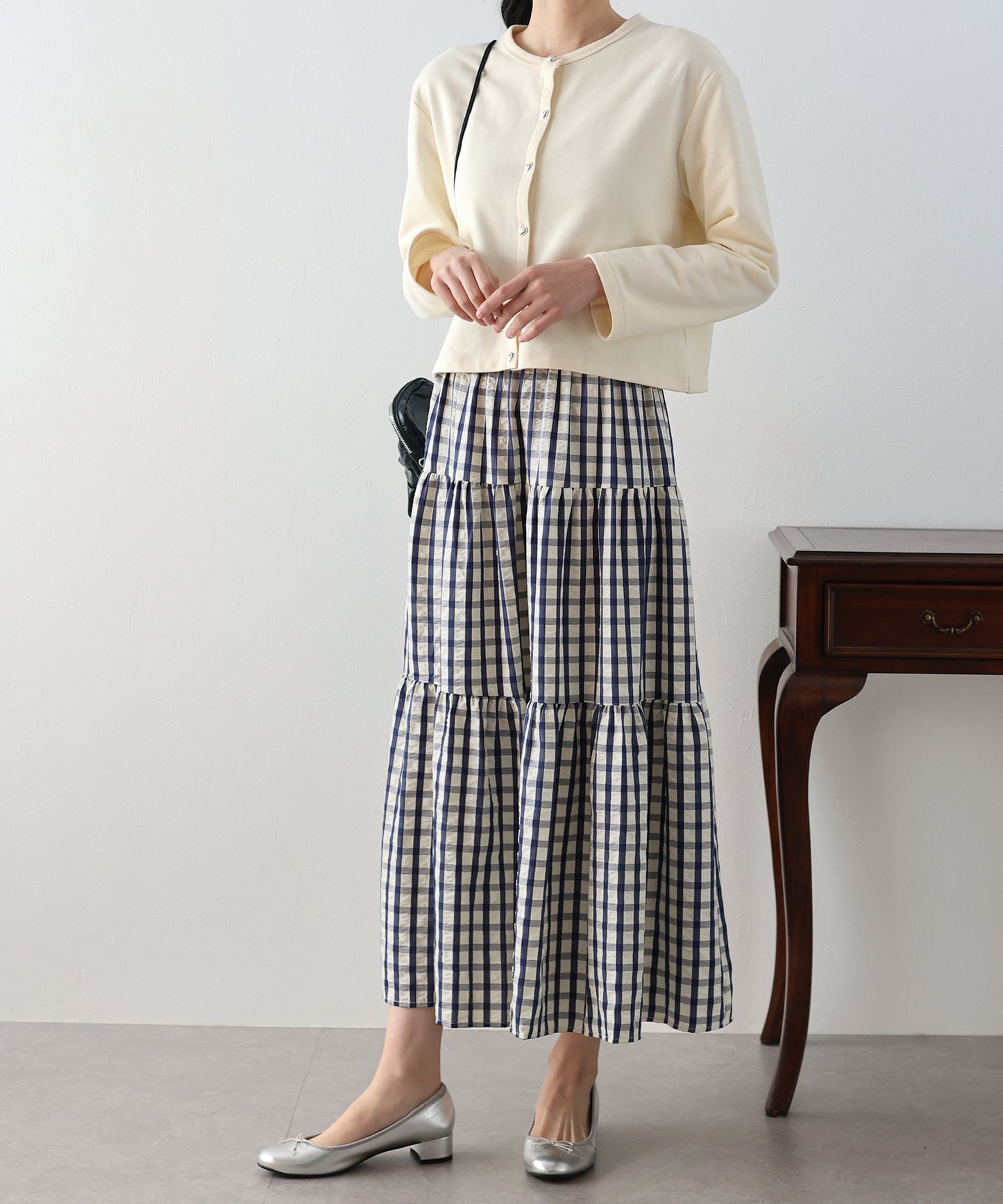【SALE】チェックティアードスカート