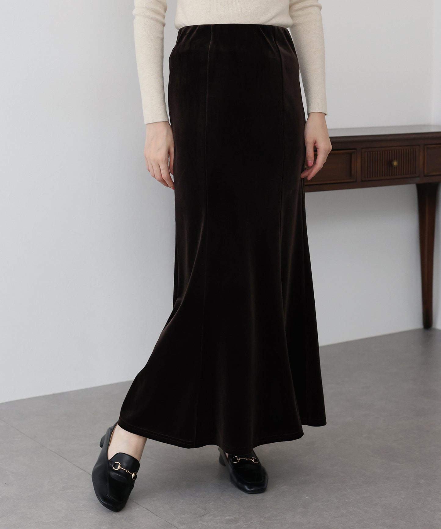 【早割5%OFF】ベロアマーメイドスカート