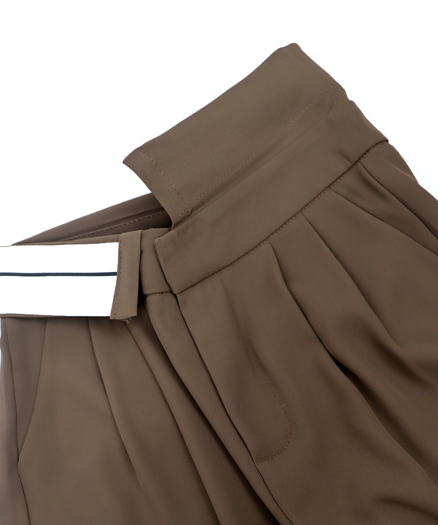 【TIME SALE】ウエスト折り返しタックパンツ