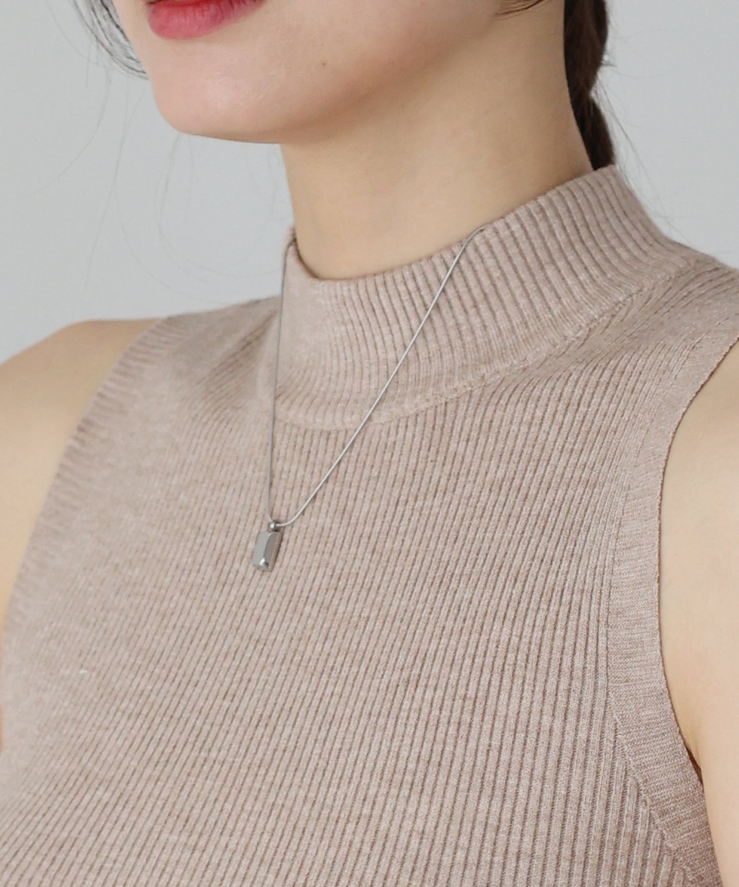 【TIME SALE】なめらかリブノースリニット【ネコポス】