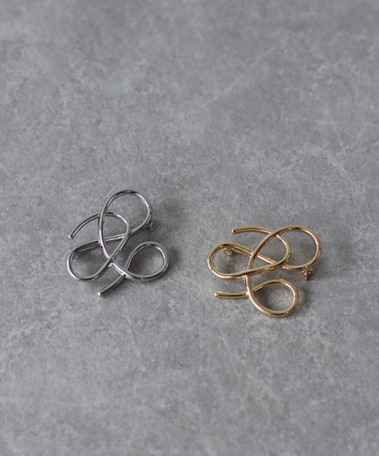 ニュアンスウェーブブローチ【ネコポス】