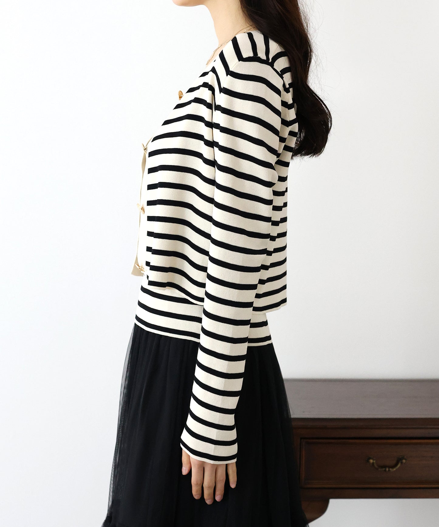 ボーダーカーディガン+キャミソール セット