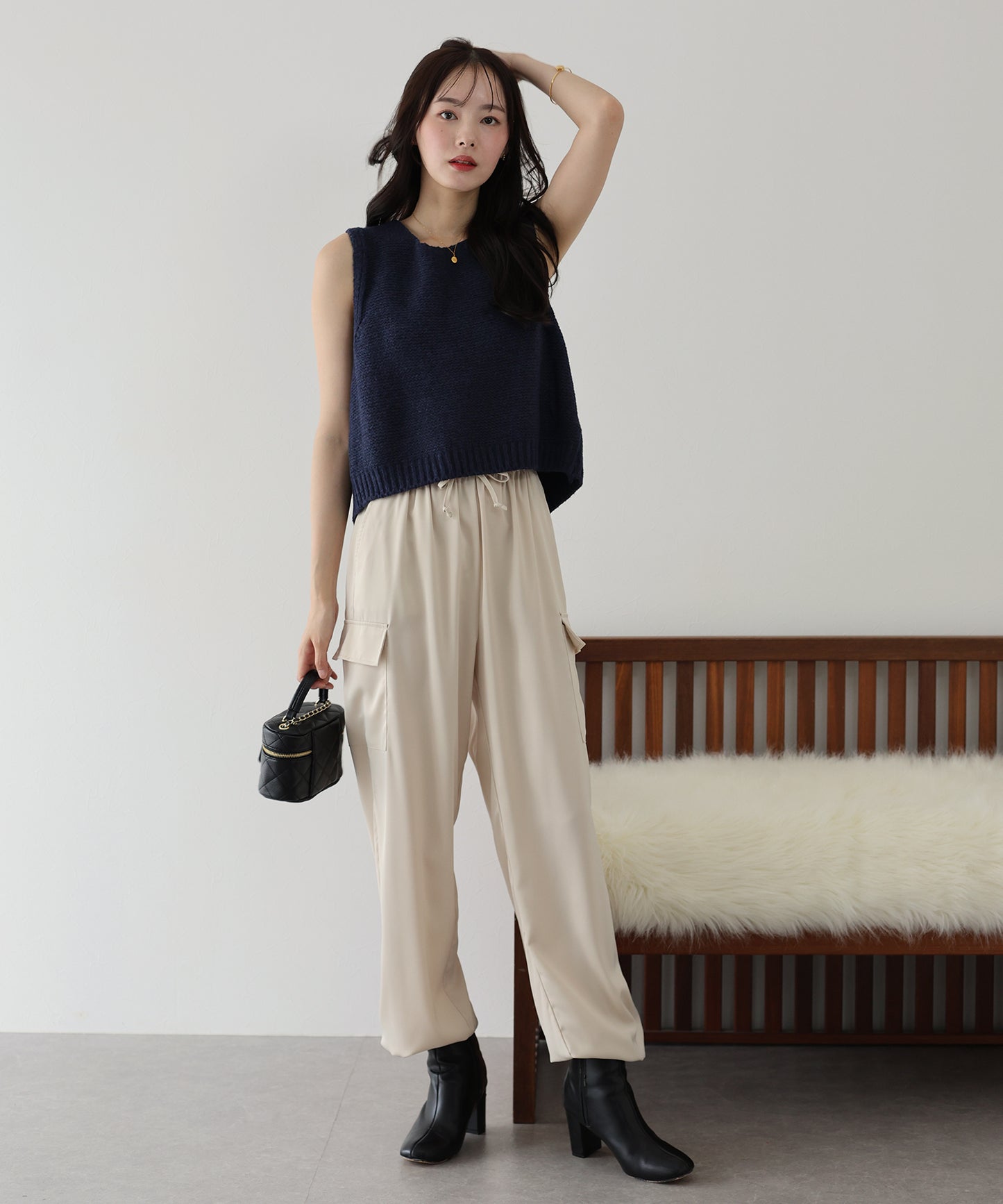 【SALE】リボンニットベスト