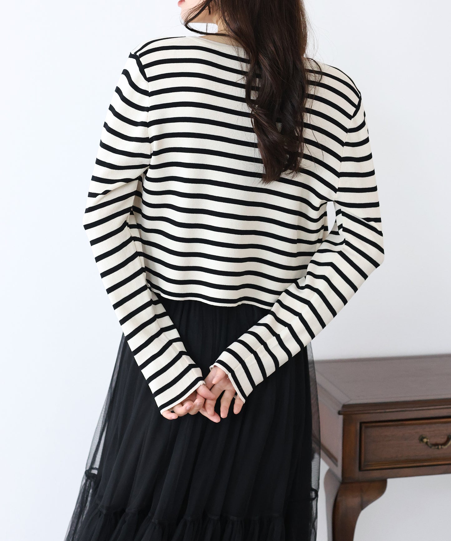 ボーダーカーディガン+キャミソール セット