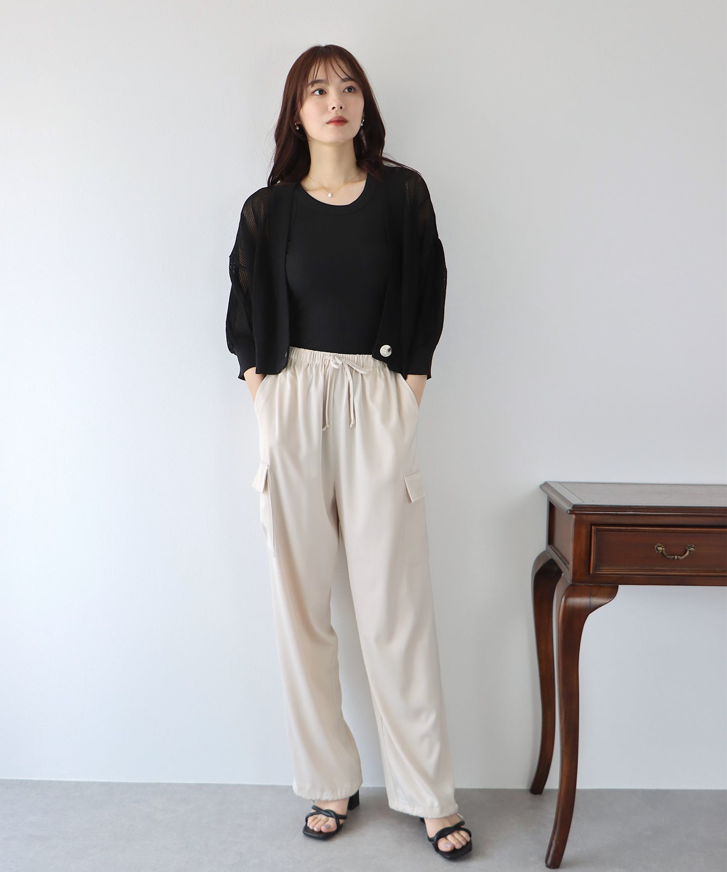 【TIME SALE】メッシュショートカーディガン