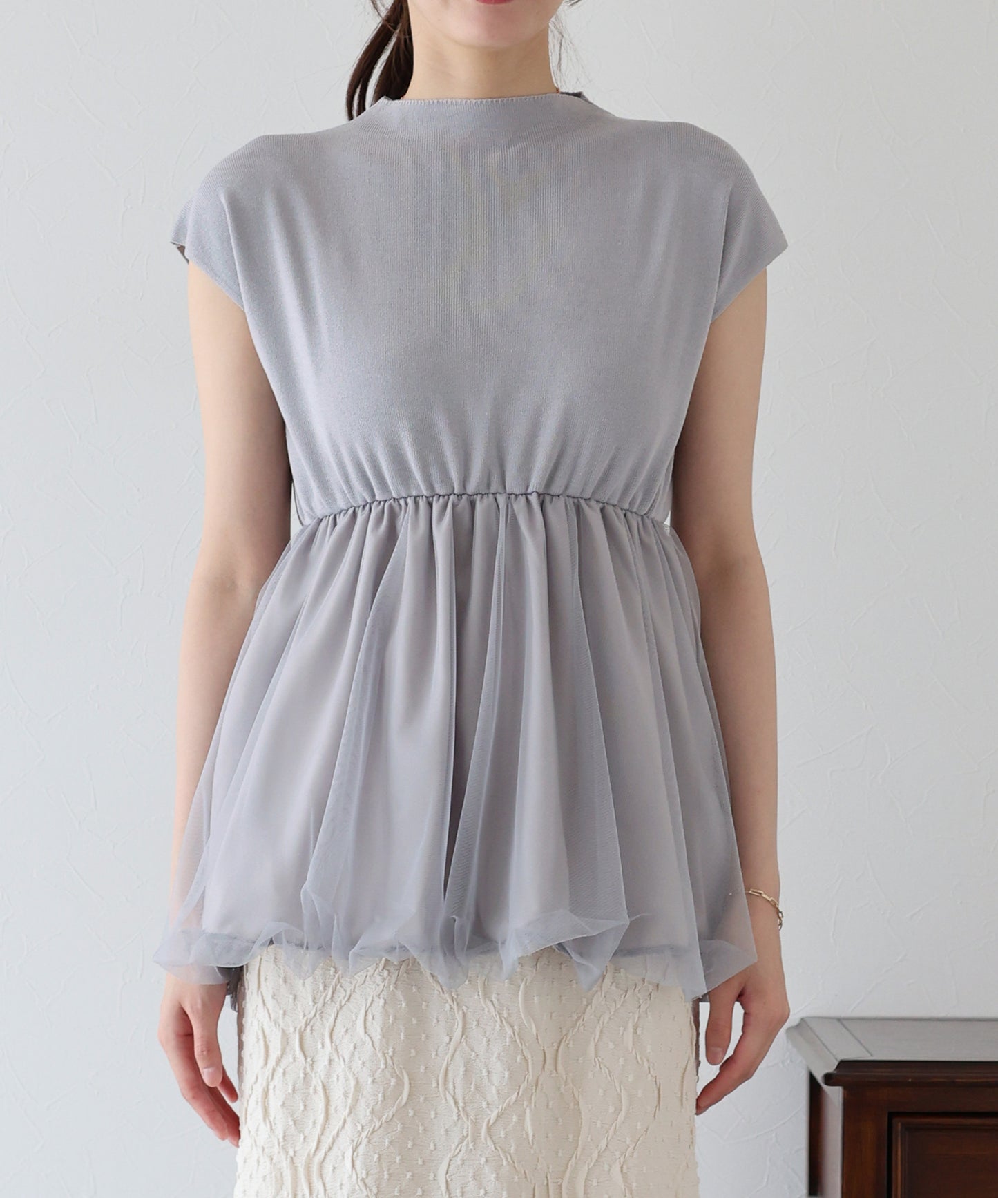 【SALE】バルーンチュールドッキングニット