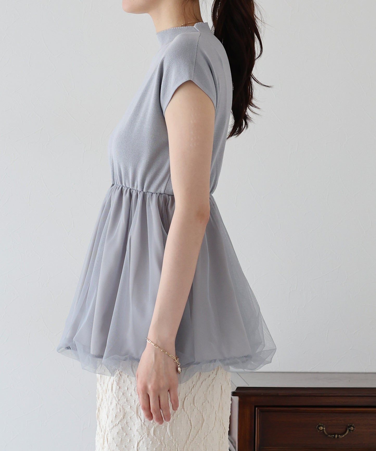 【SALE】バルーンチュールドッキングニット