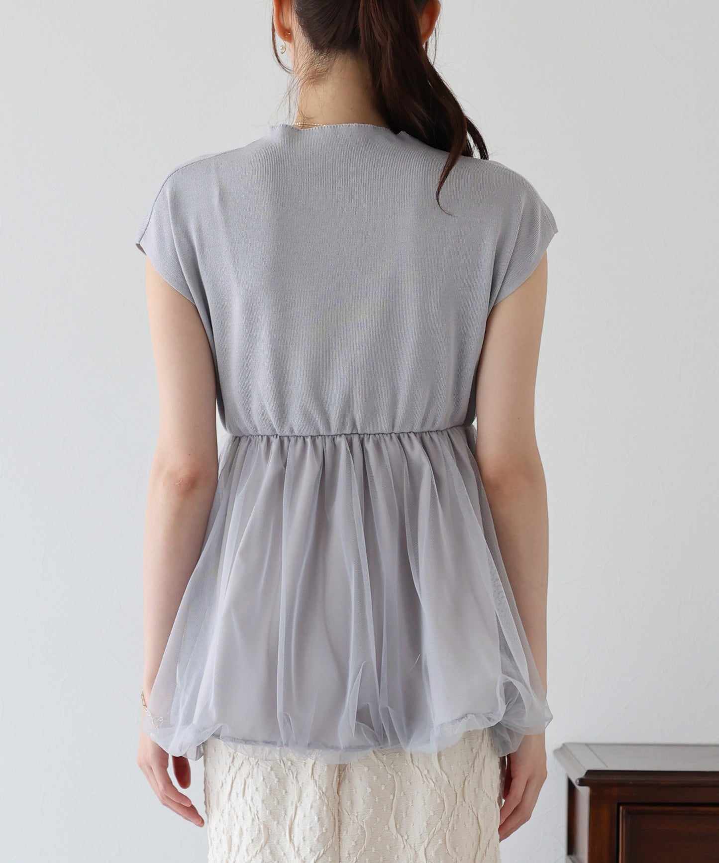 【SALE】バルーンチュールドッキングニット