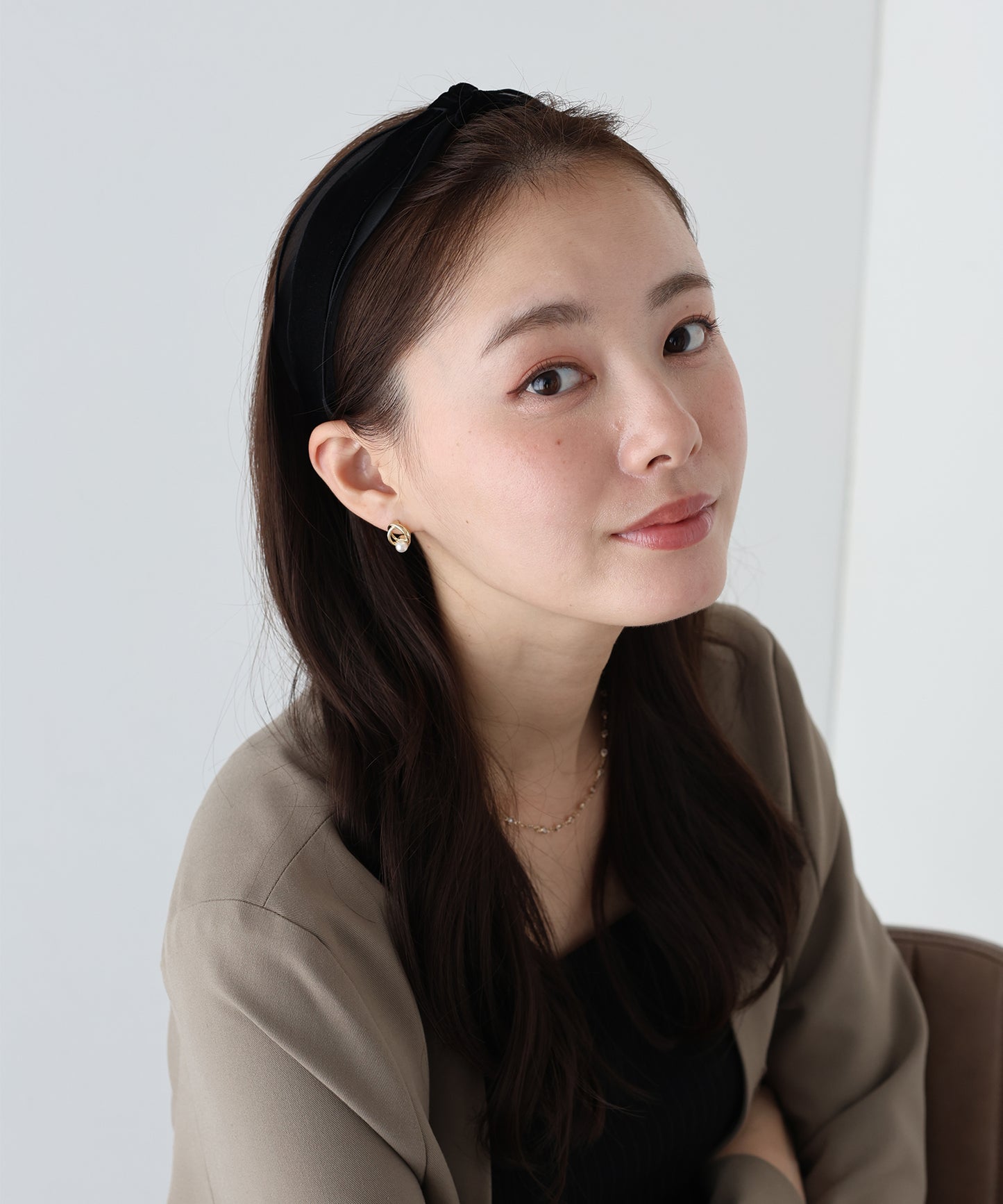 【早割5%OFF】オーガンジーベロアカチューシャ
