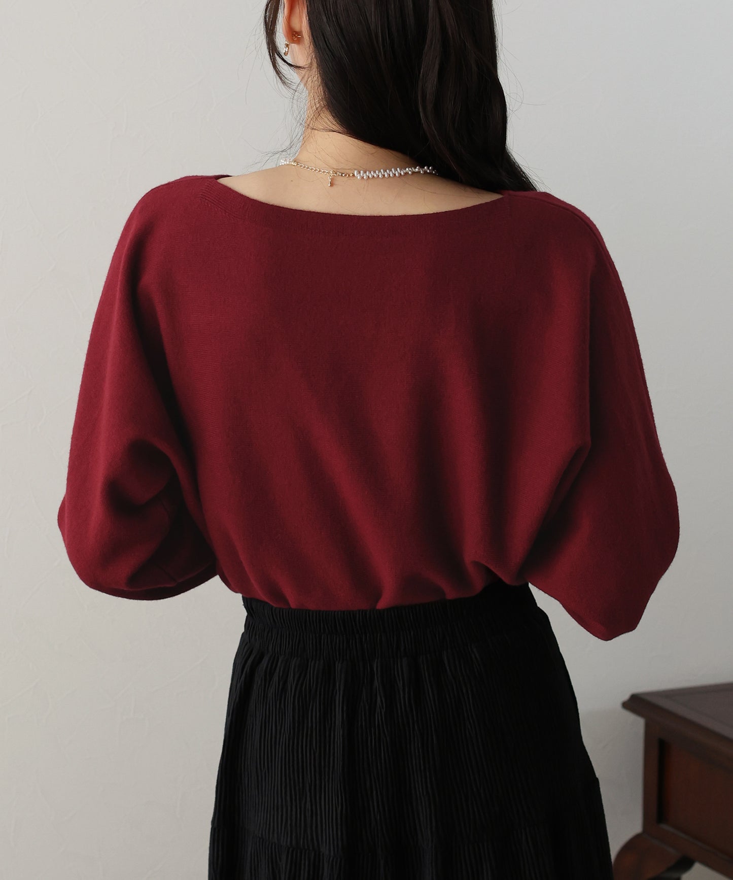 【SALE】ボートネックドルマンニット